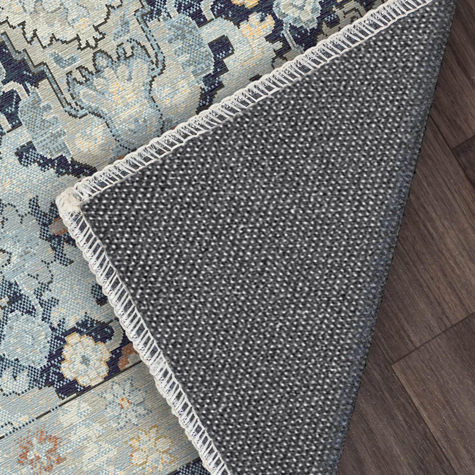 Lumina Slate Navy Geometric Rug