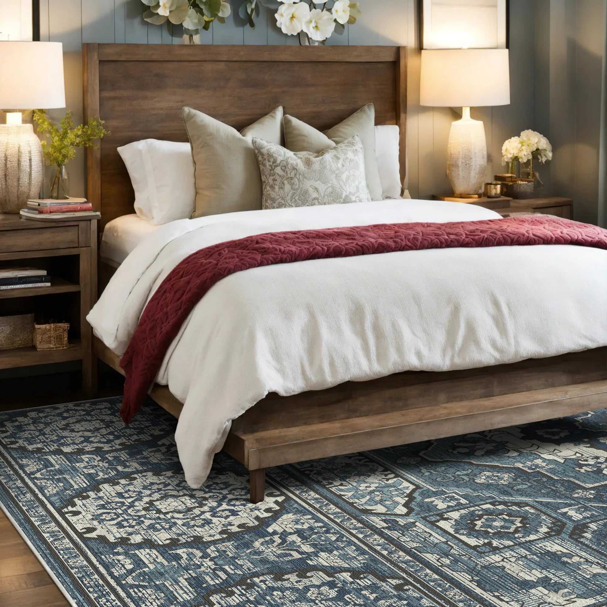 Cipher Cobalt Atelier Rug