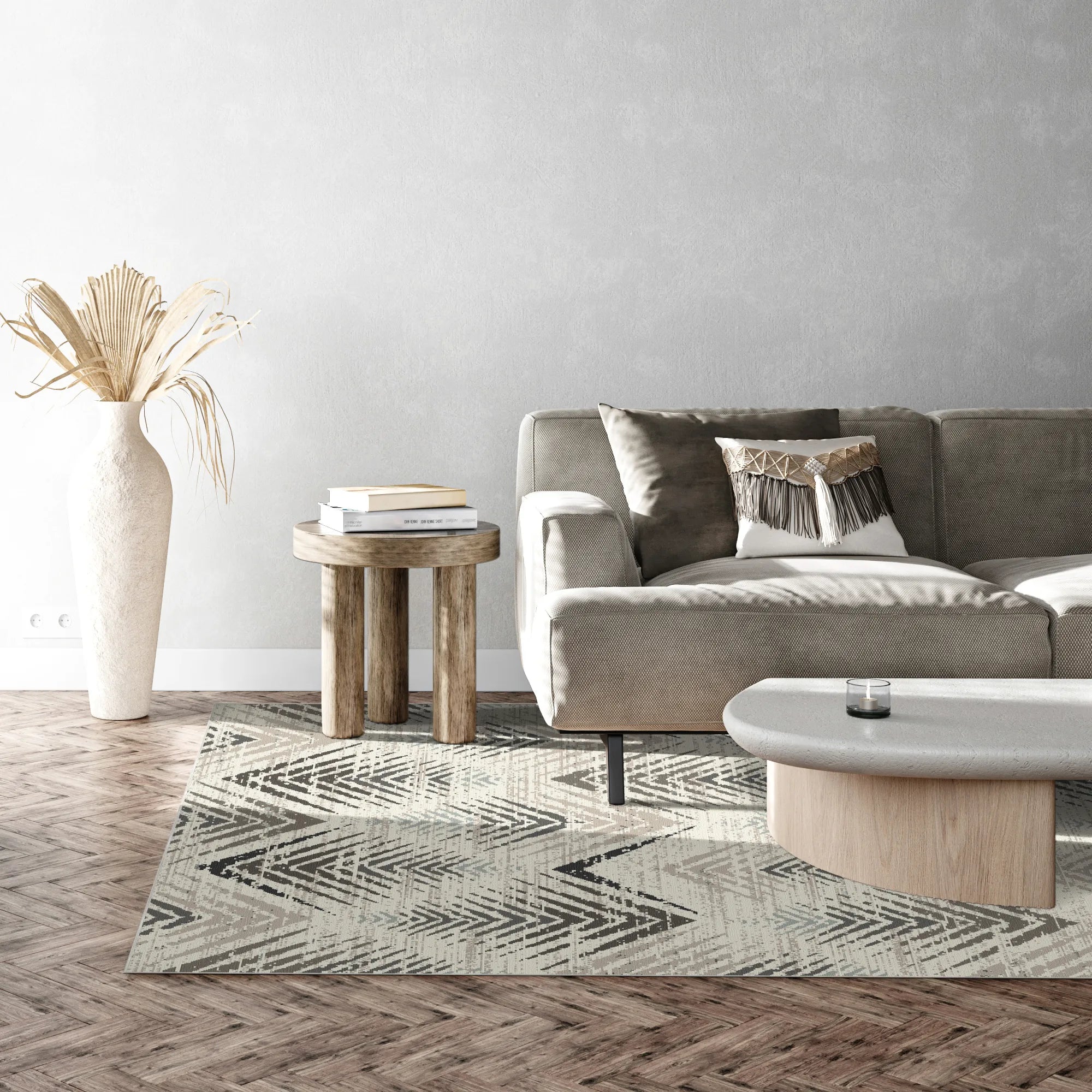 Alpine Drift Abstract Washable Rug