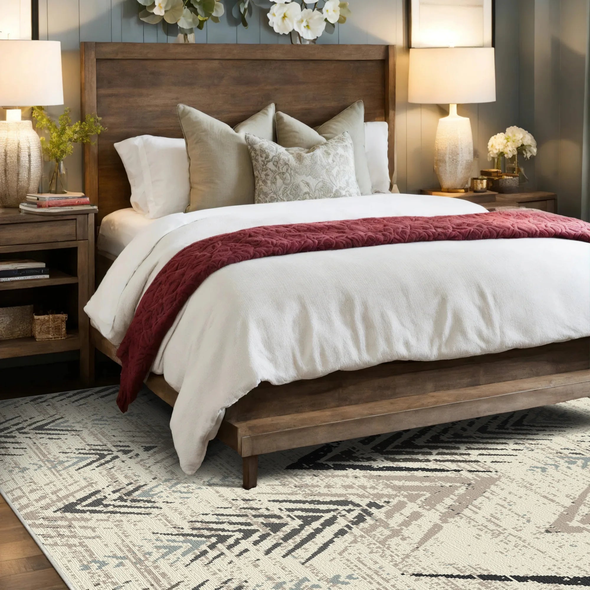 Alpine Drift Abstract Washable Rug