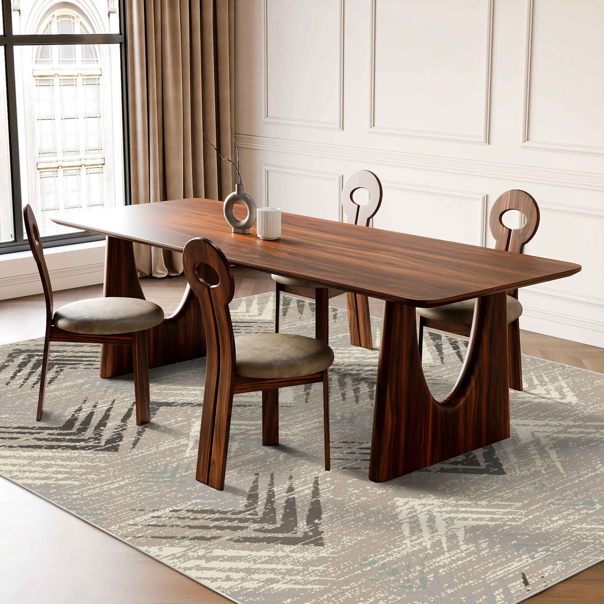 Tundra Echo Distressed Washable Rug