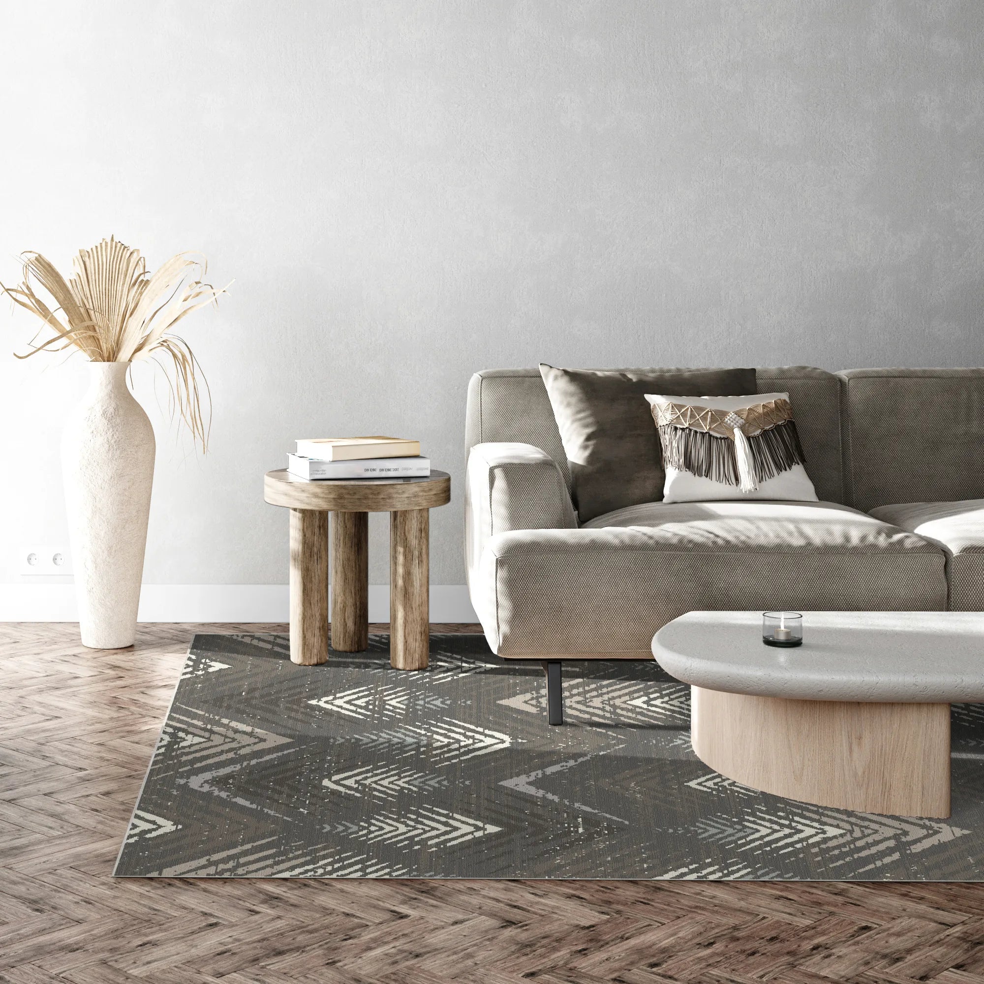 Canyon Shadow Abstract Washable Rug