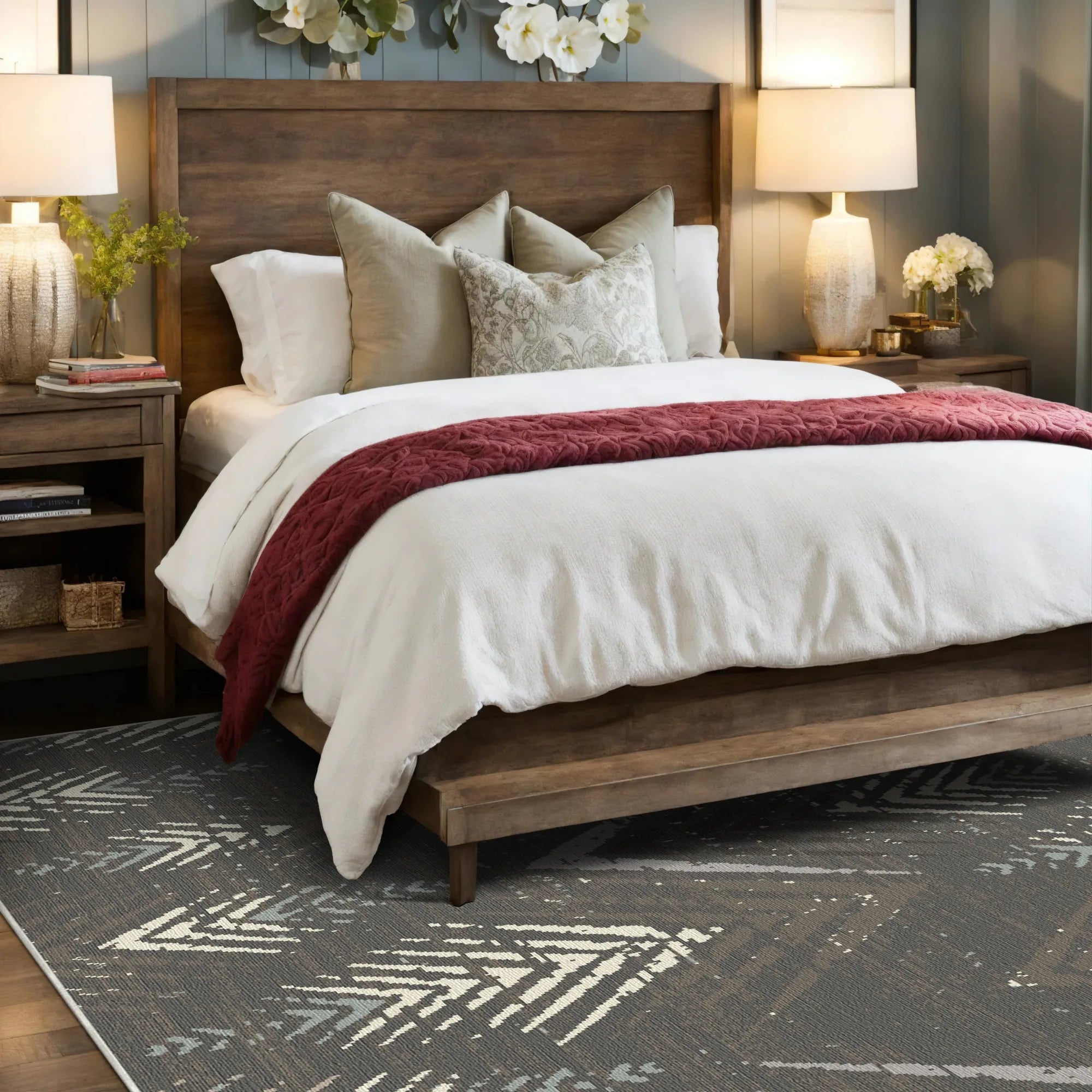 Canyon Shadow Abstract Washable Rug