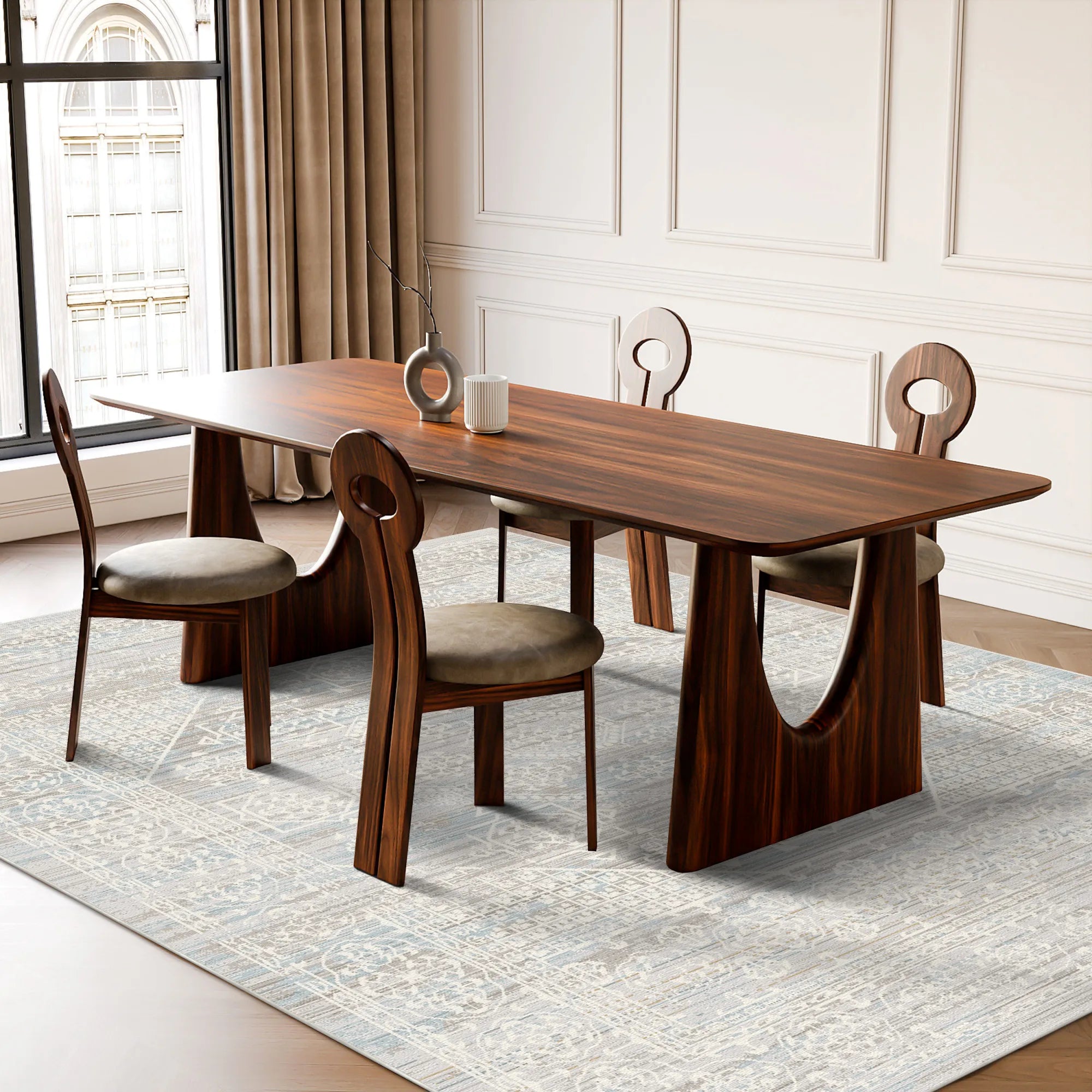 Stellar Frost Geometric Rug