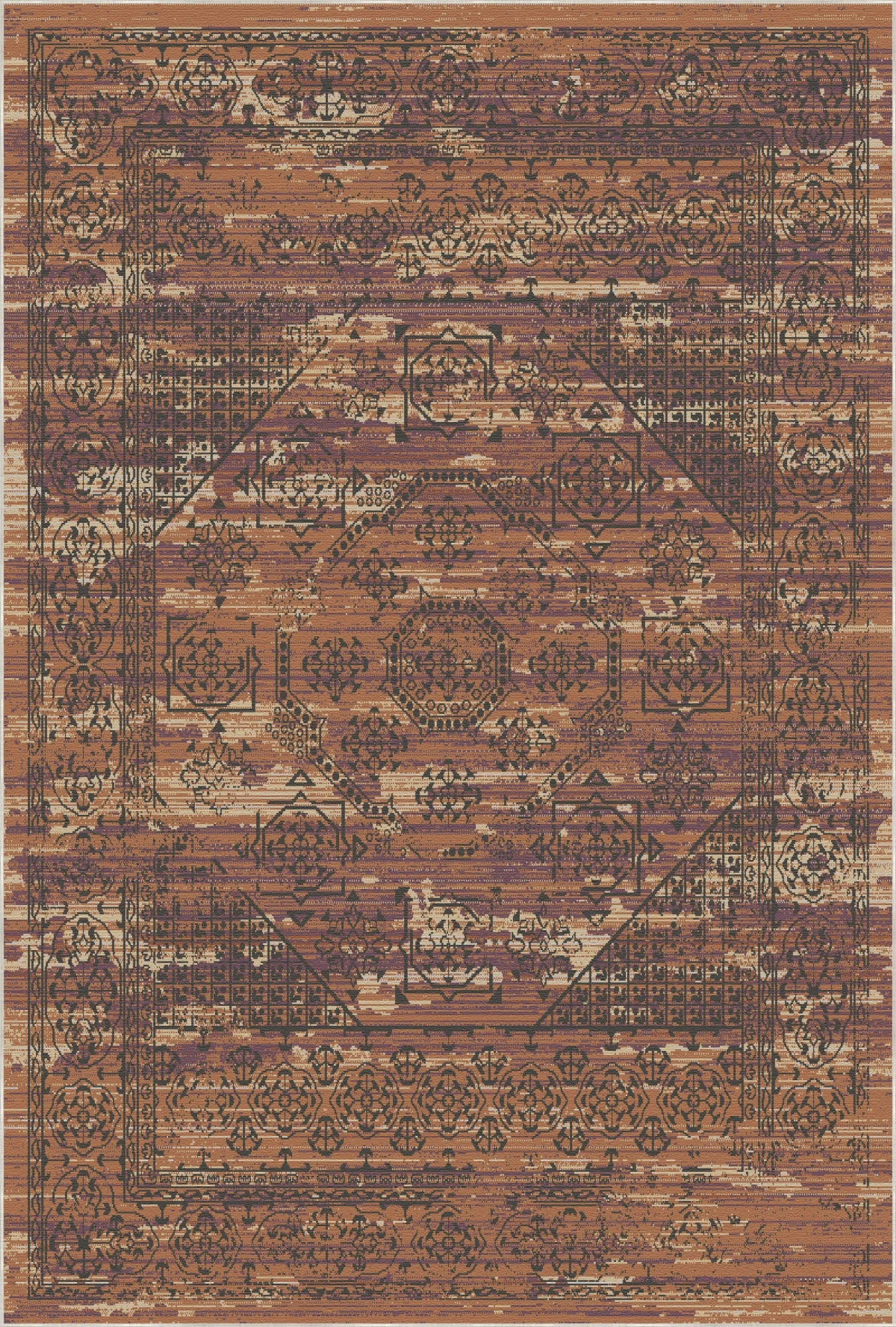 Vesper Copperstone Geometric Rug
