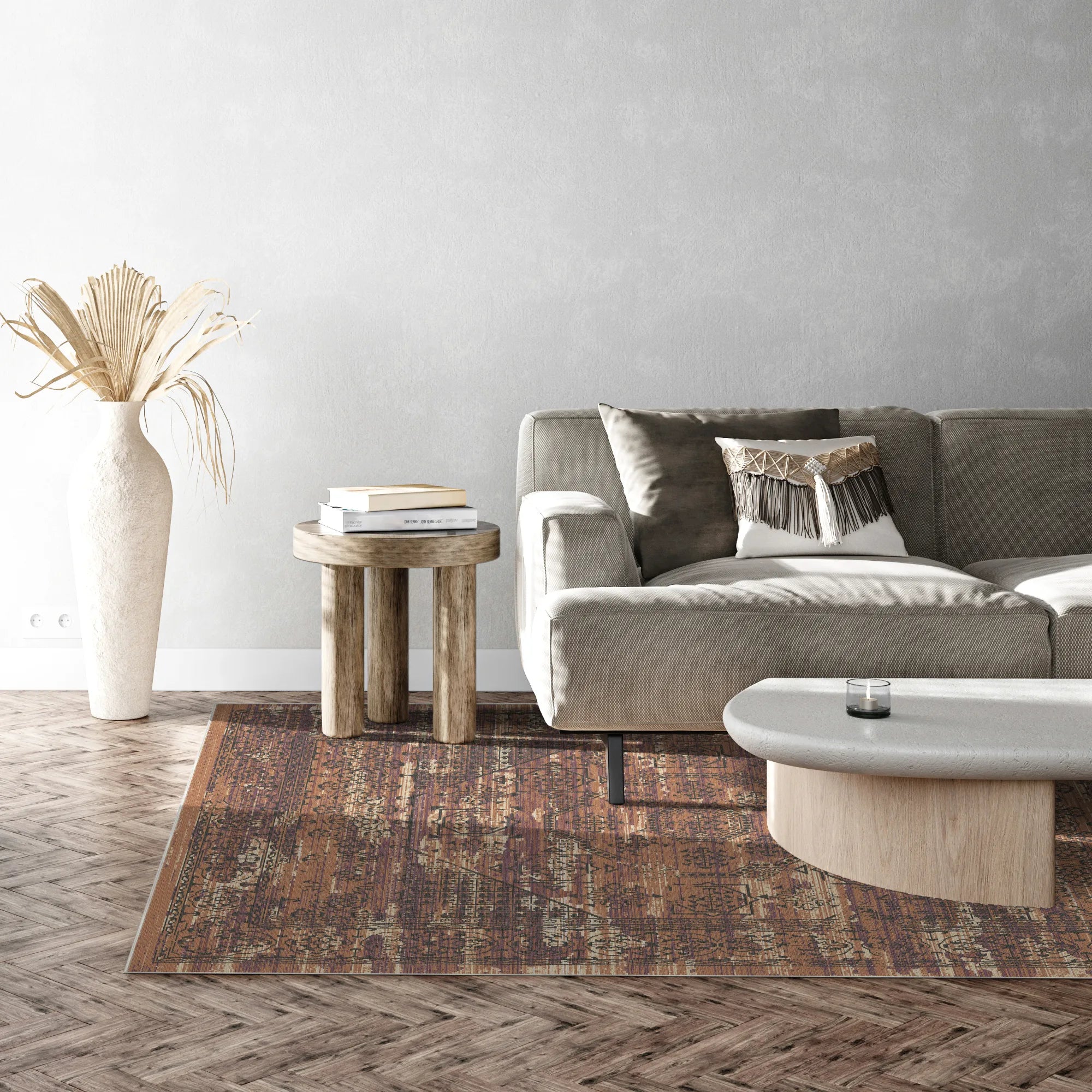 Vesper Copperstone Geometric Rug