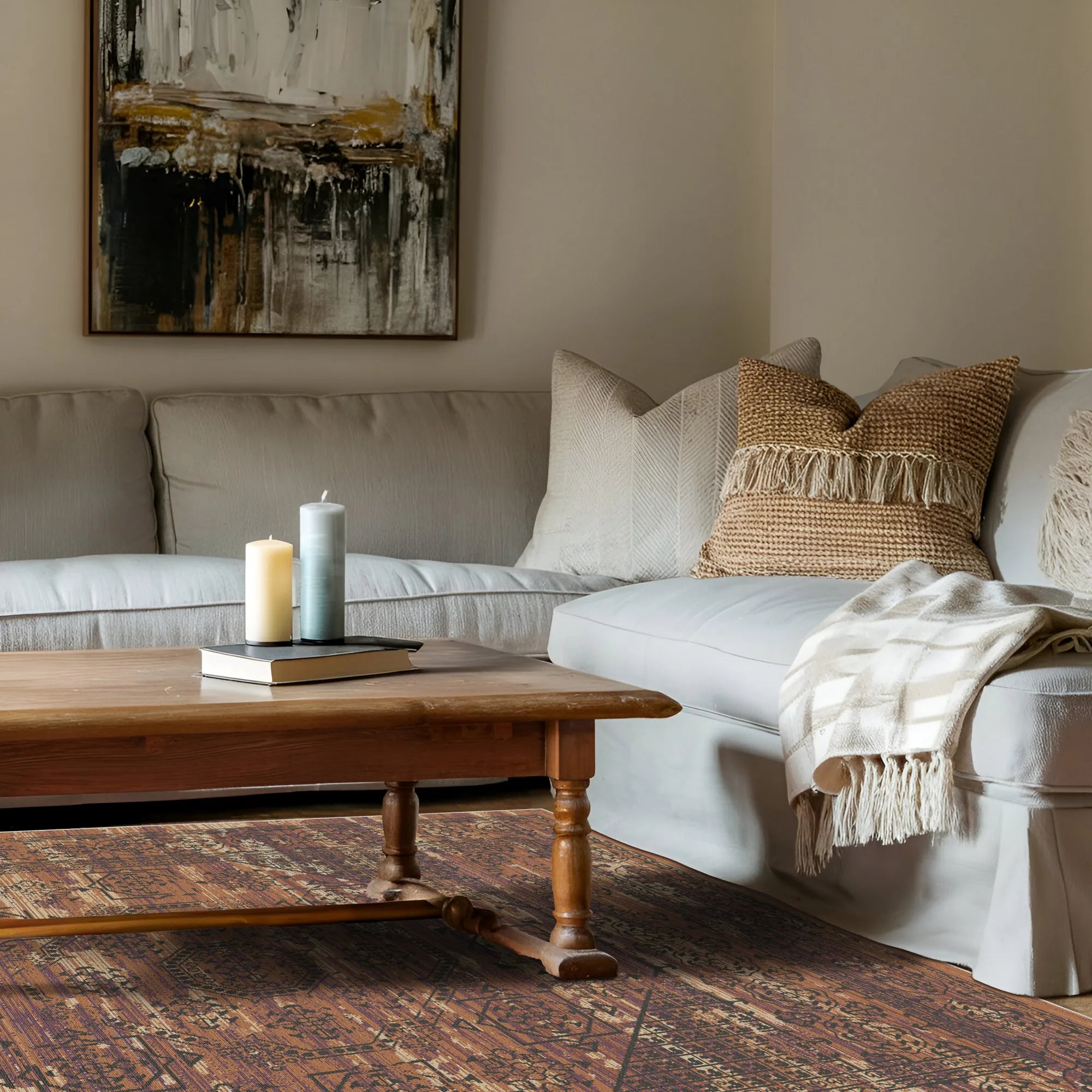 Vesper Copperstone Geometric Rug