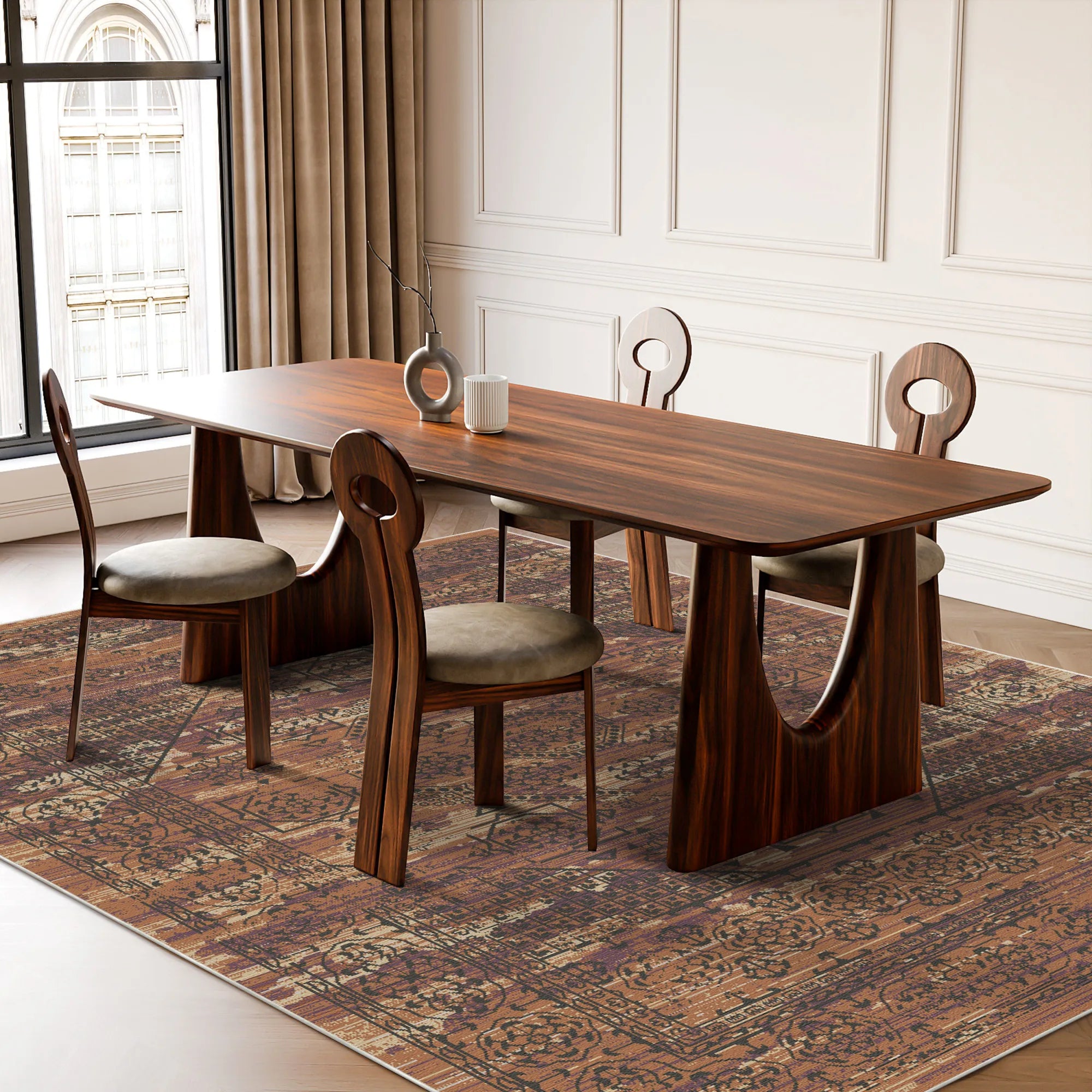 Vesper Copperstone Geometric Rug