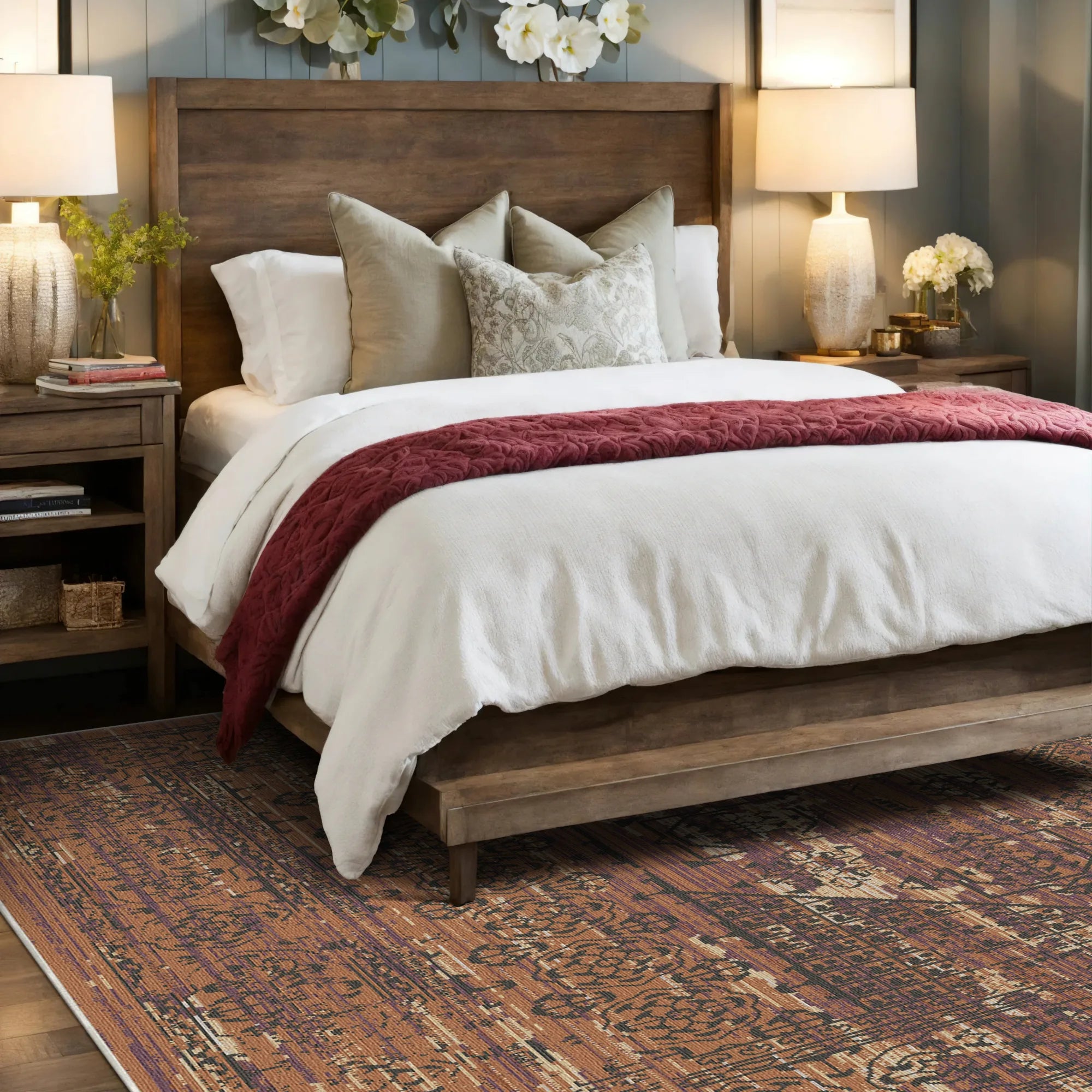 Vesper Copperstone Geometric Rug