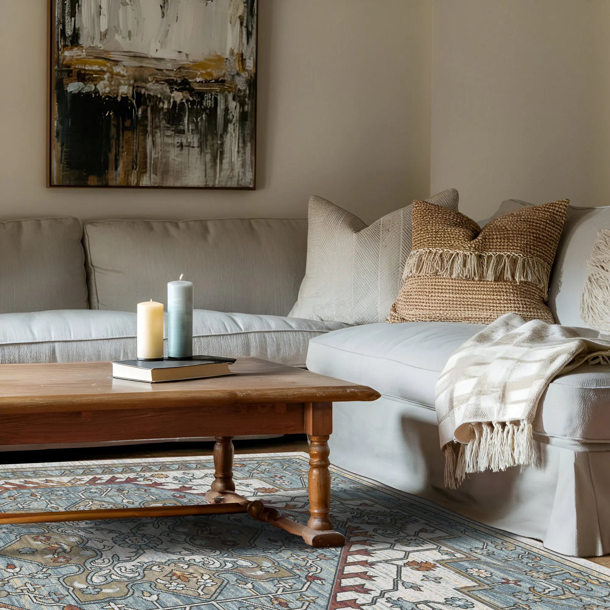 Elysian Slate Compass Rug