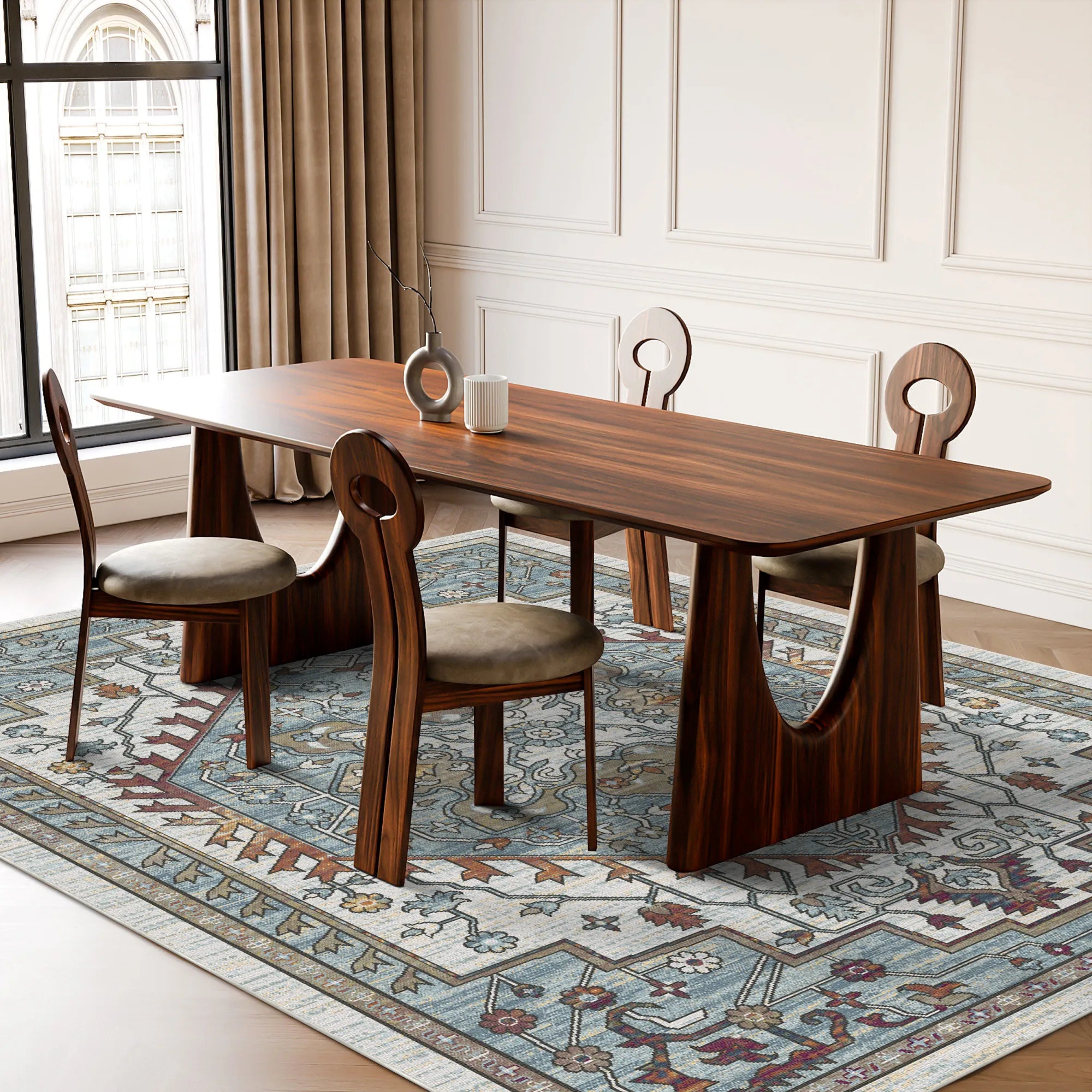 Elysian Slate Compass Rug