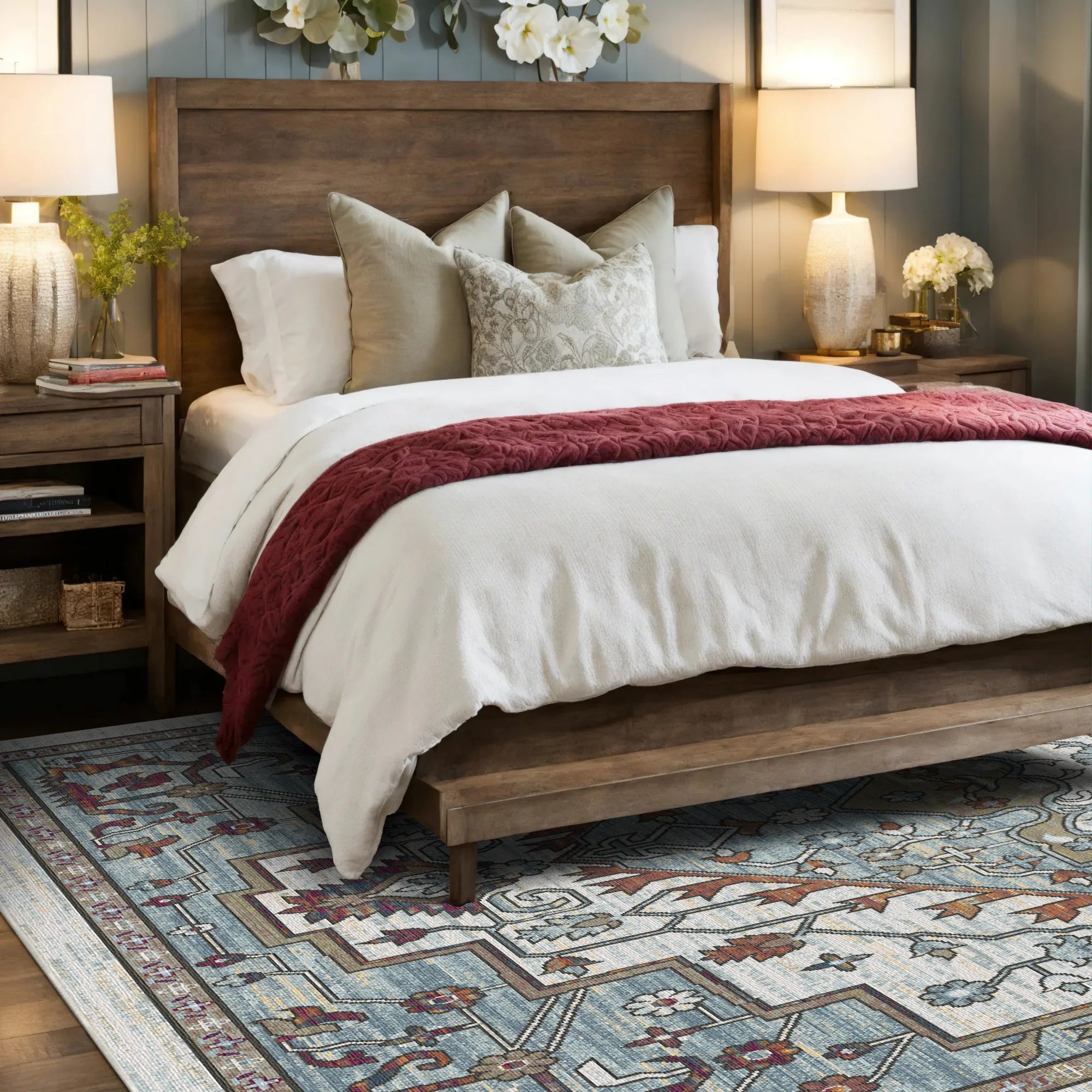 Elysian Slate Compass Rug