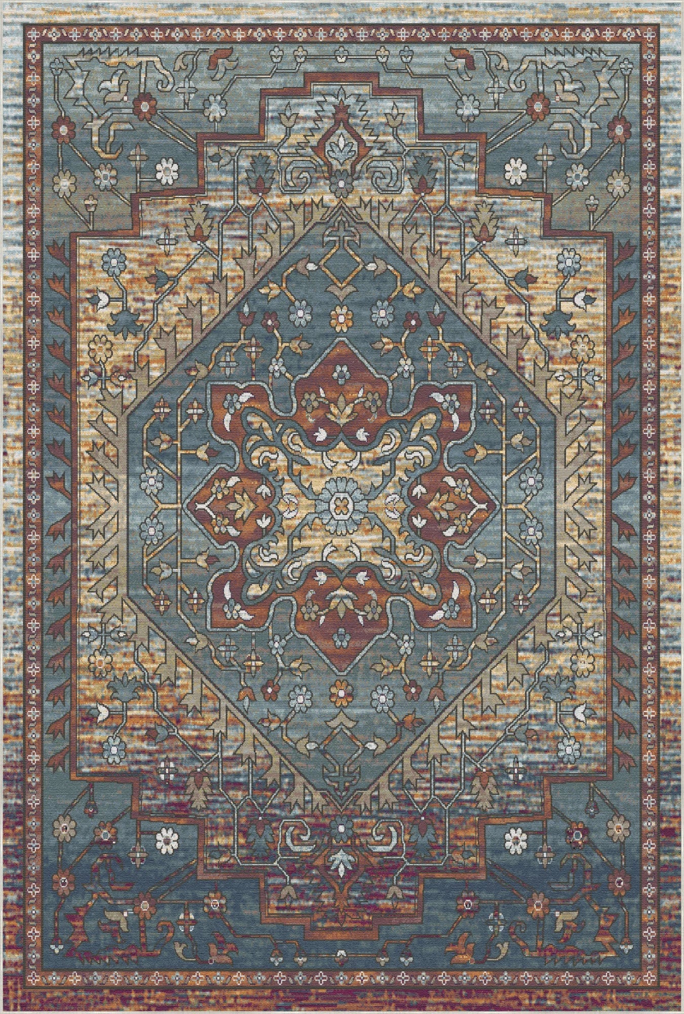 Cinder Forge Compass Rug