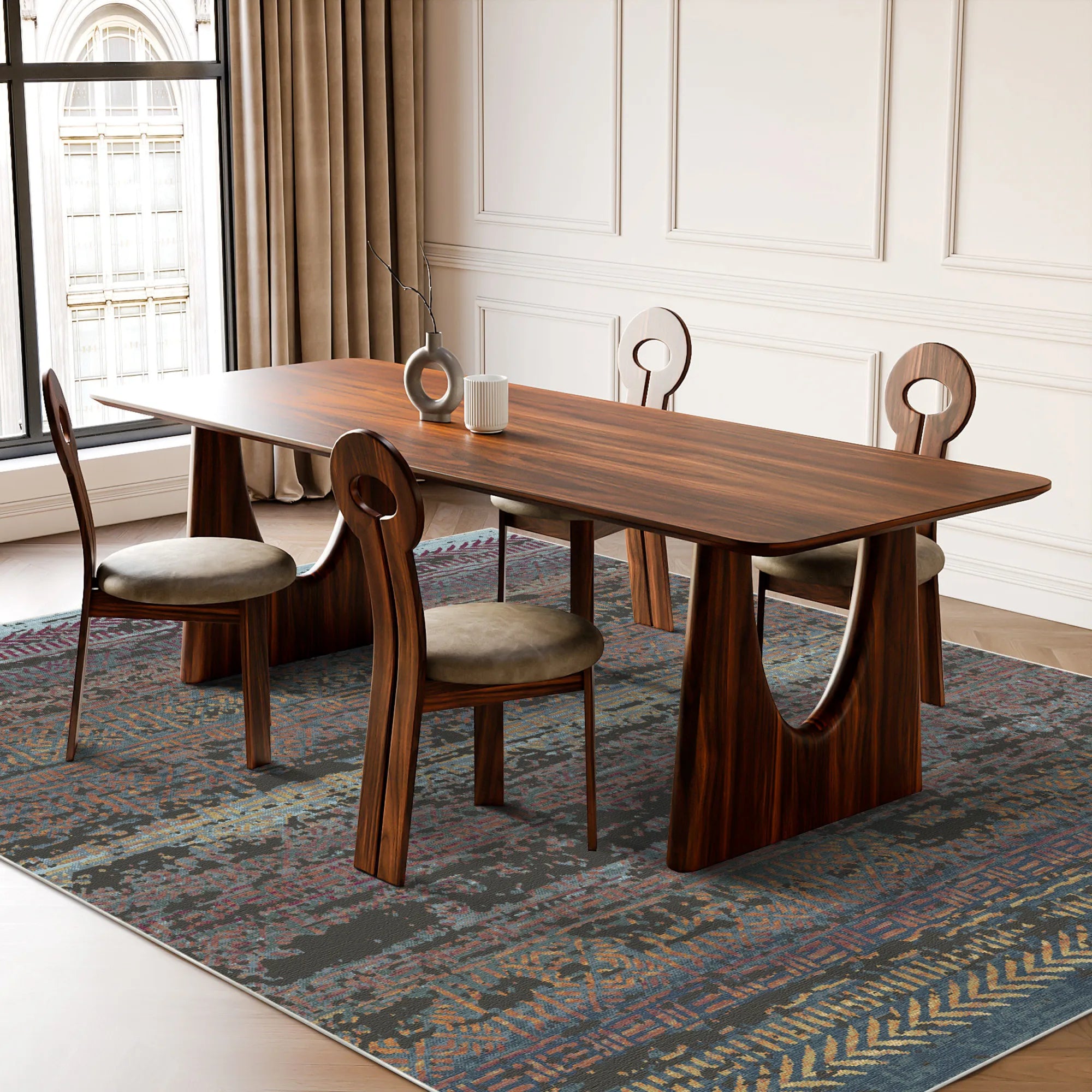 Obsidian Dusk Strata Rug