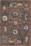 Saffron Lyric Botanical Rug Terracotta