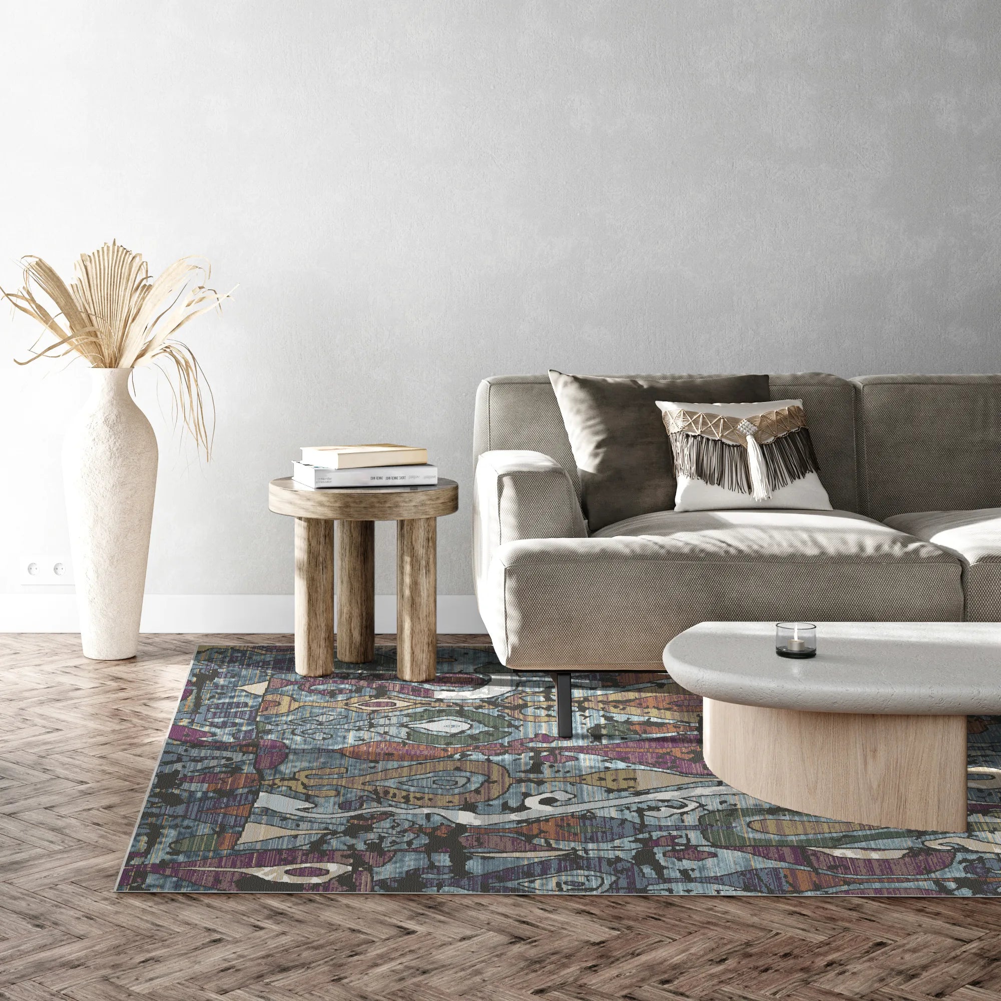 Chromatic Dusk Ogee Rug