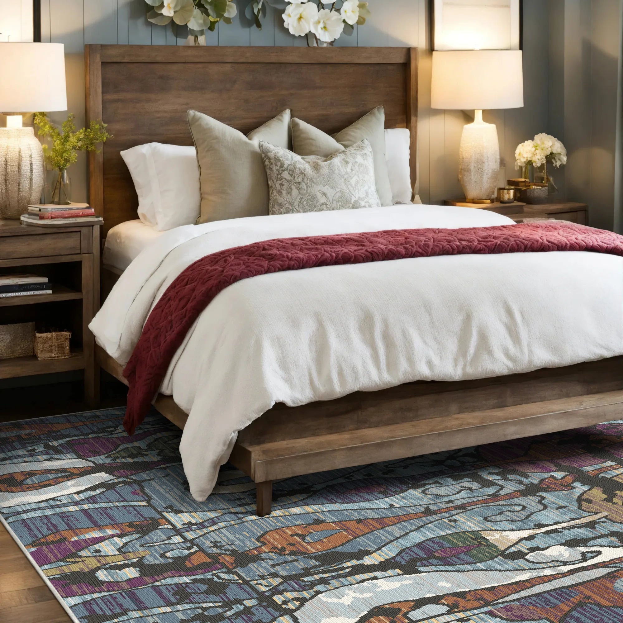 Chromatic Dusk Ogee Rug