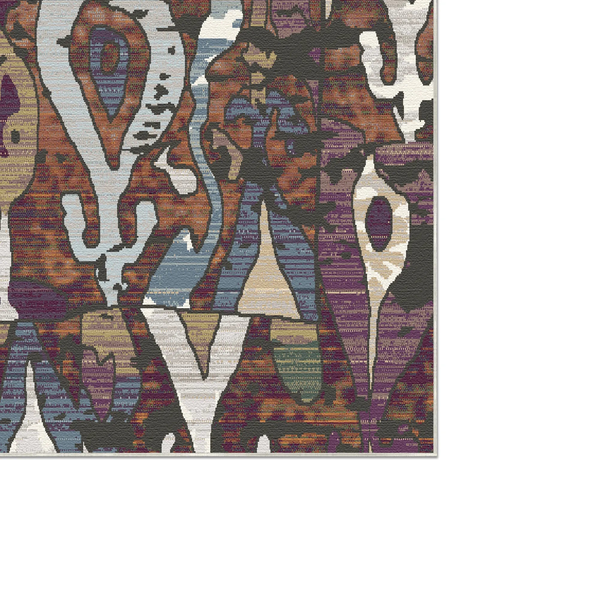 Amber Flux Abstract Rug