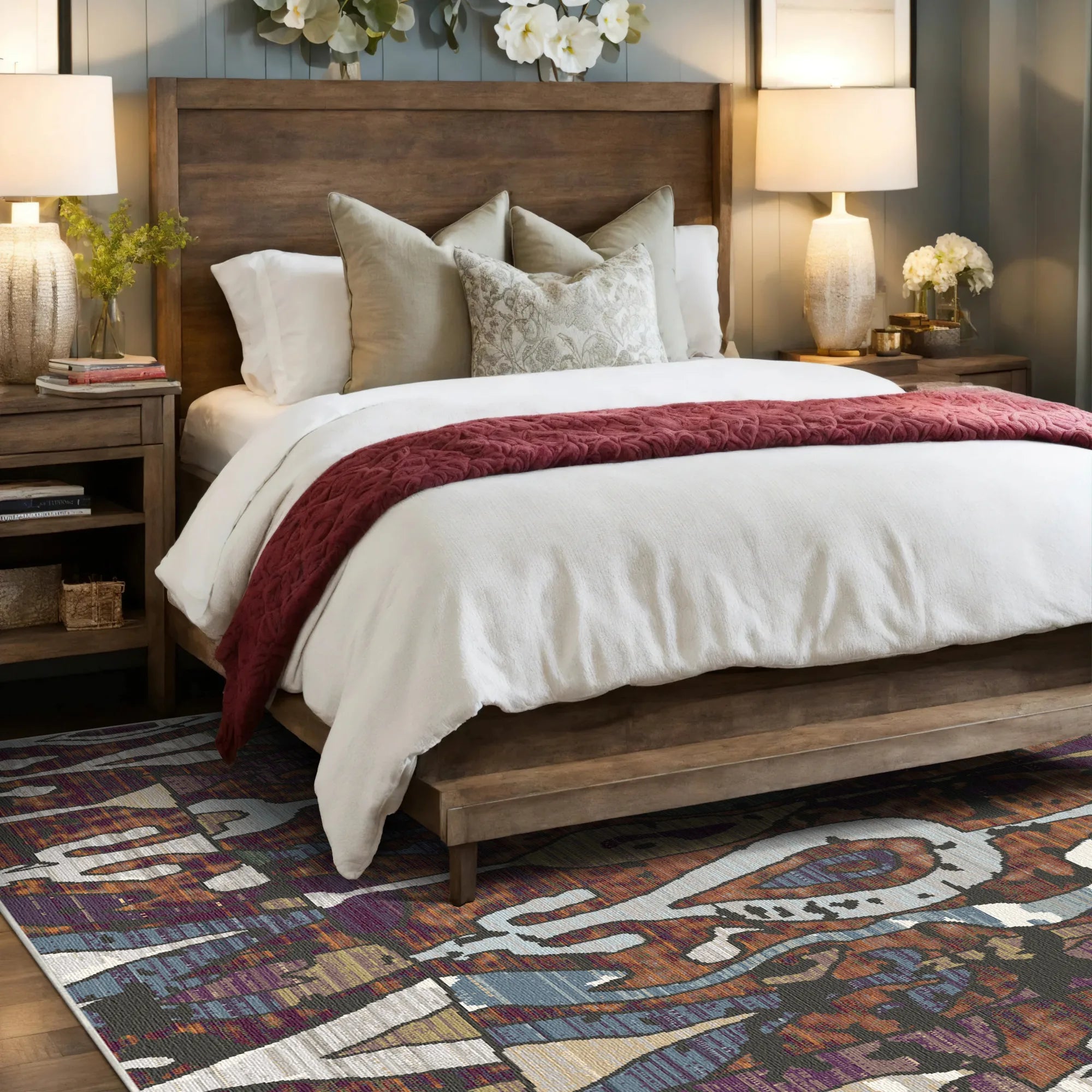 Amber Flux Abstract Rug