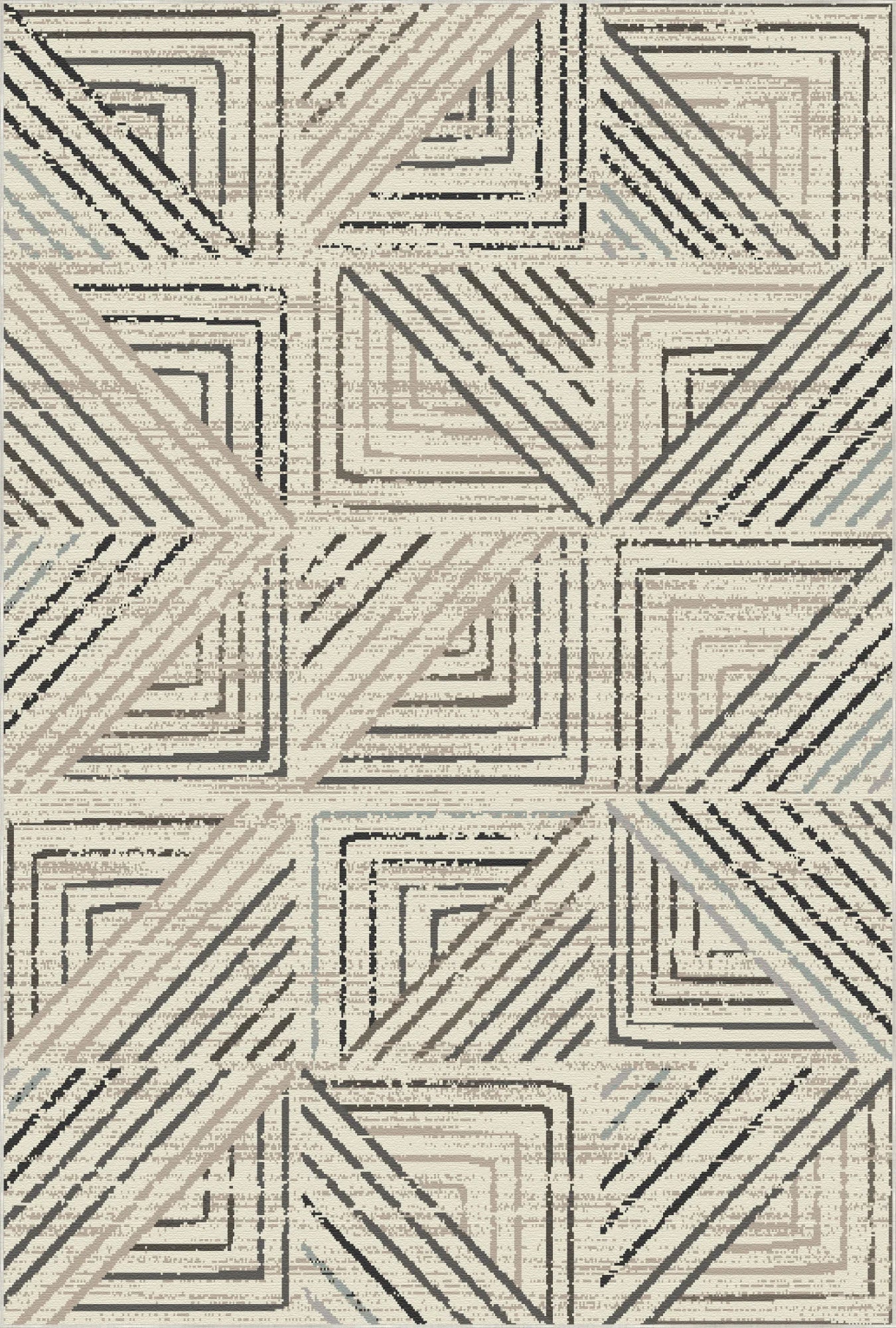 Stone Maze Geometric Washable Rug