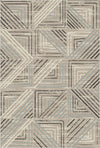 Taupe Labyrinth Geometric Washable Rug Taupe