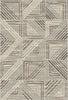 Taupe Labyrinth Geometric Washable Rug 