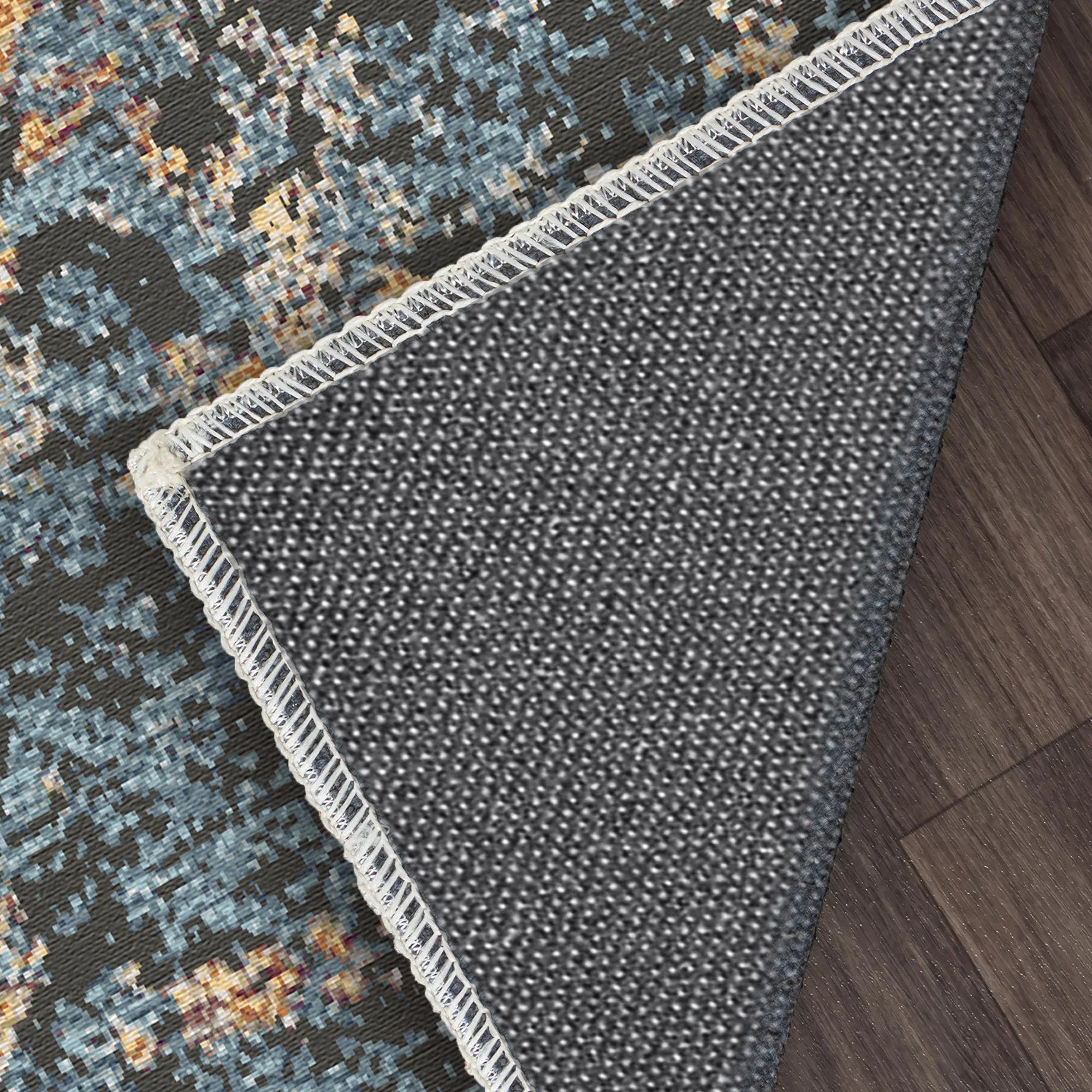 Azure Hearth Medallion Rug