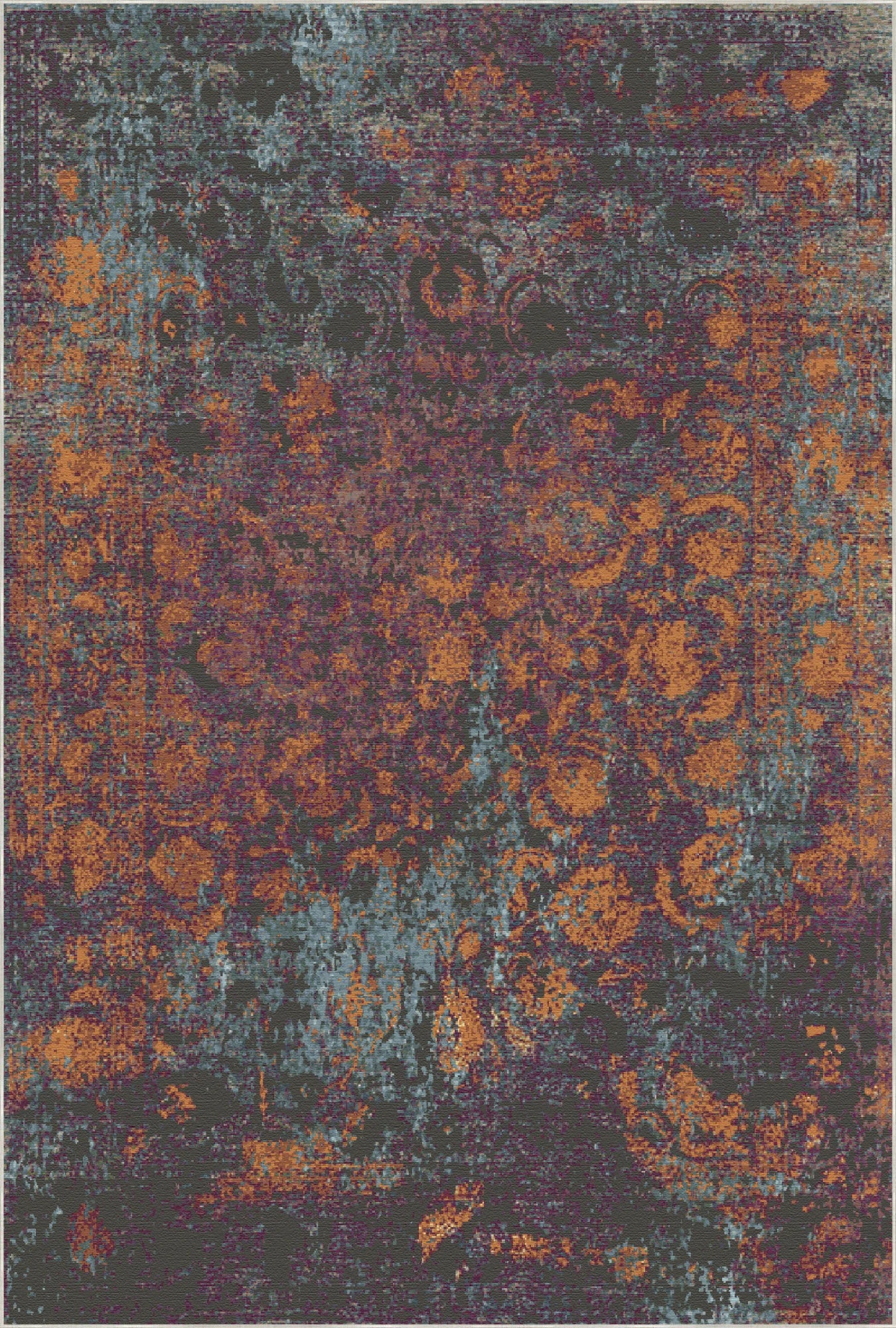 Smoldering Dusk Medallion Rug