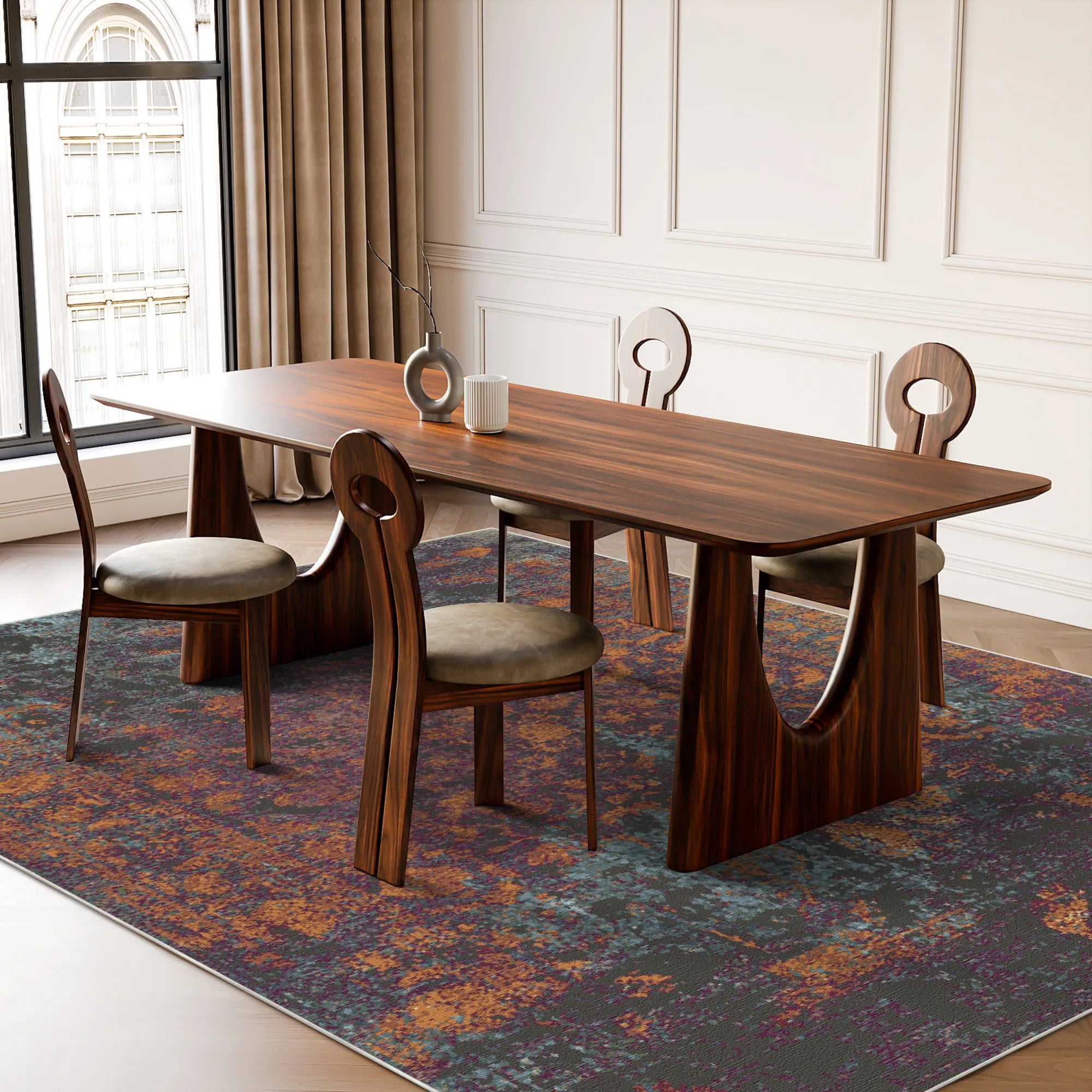 Smoldering Dusk Medallion Rug