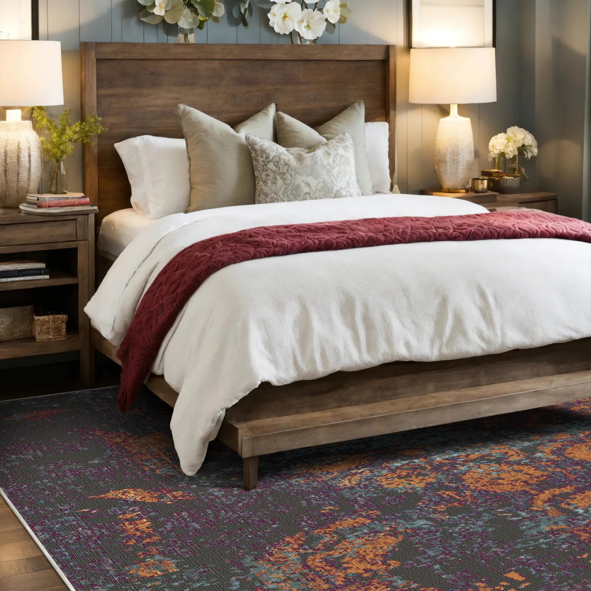 Smoldering Dusk Medallion Rug