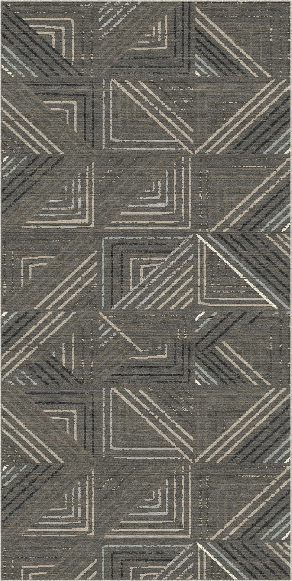 Tappeto Lavabile Geometrico Metro Ardesia