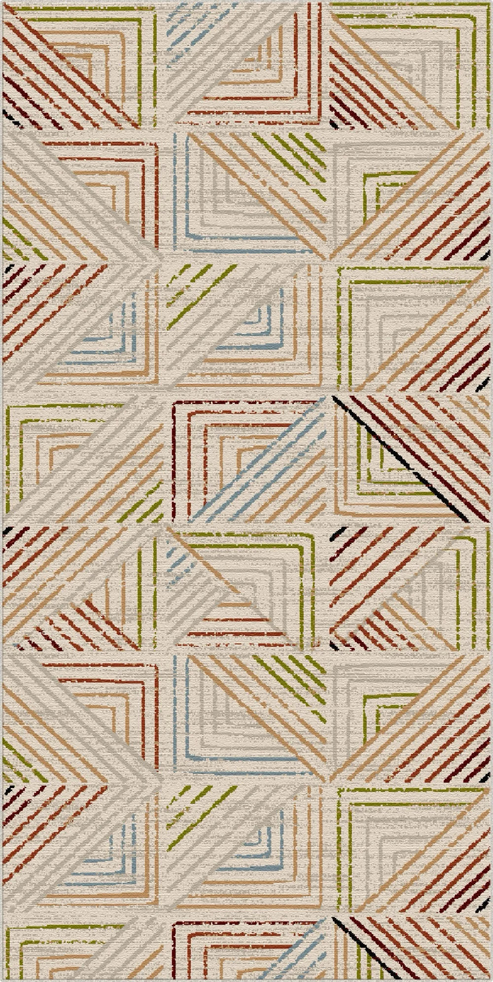 Tappeto Lavabile Geometrico Piastrella Sonora