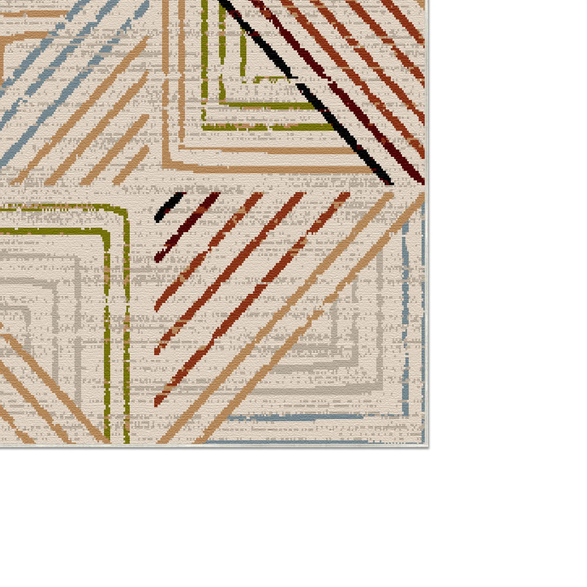 Sonora Tile Geometric Washable Rug