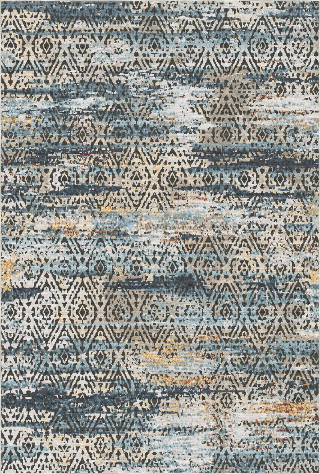 Tidal Crest Geometric Rug
