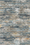 Tidal Crest Geometric Rug Blue