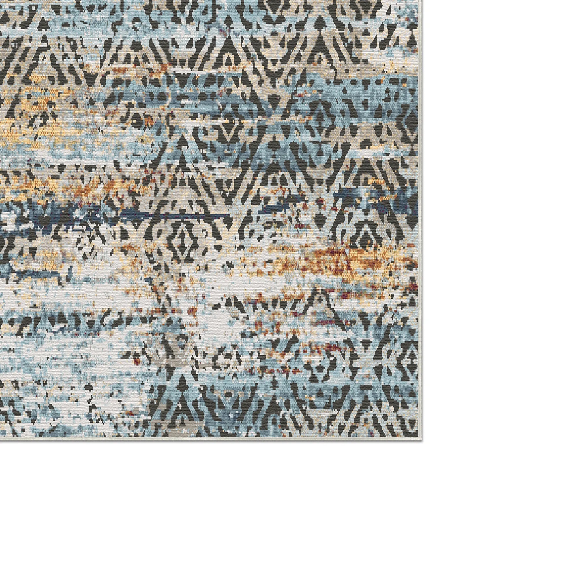 Tidal Crest Geometric Rug
