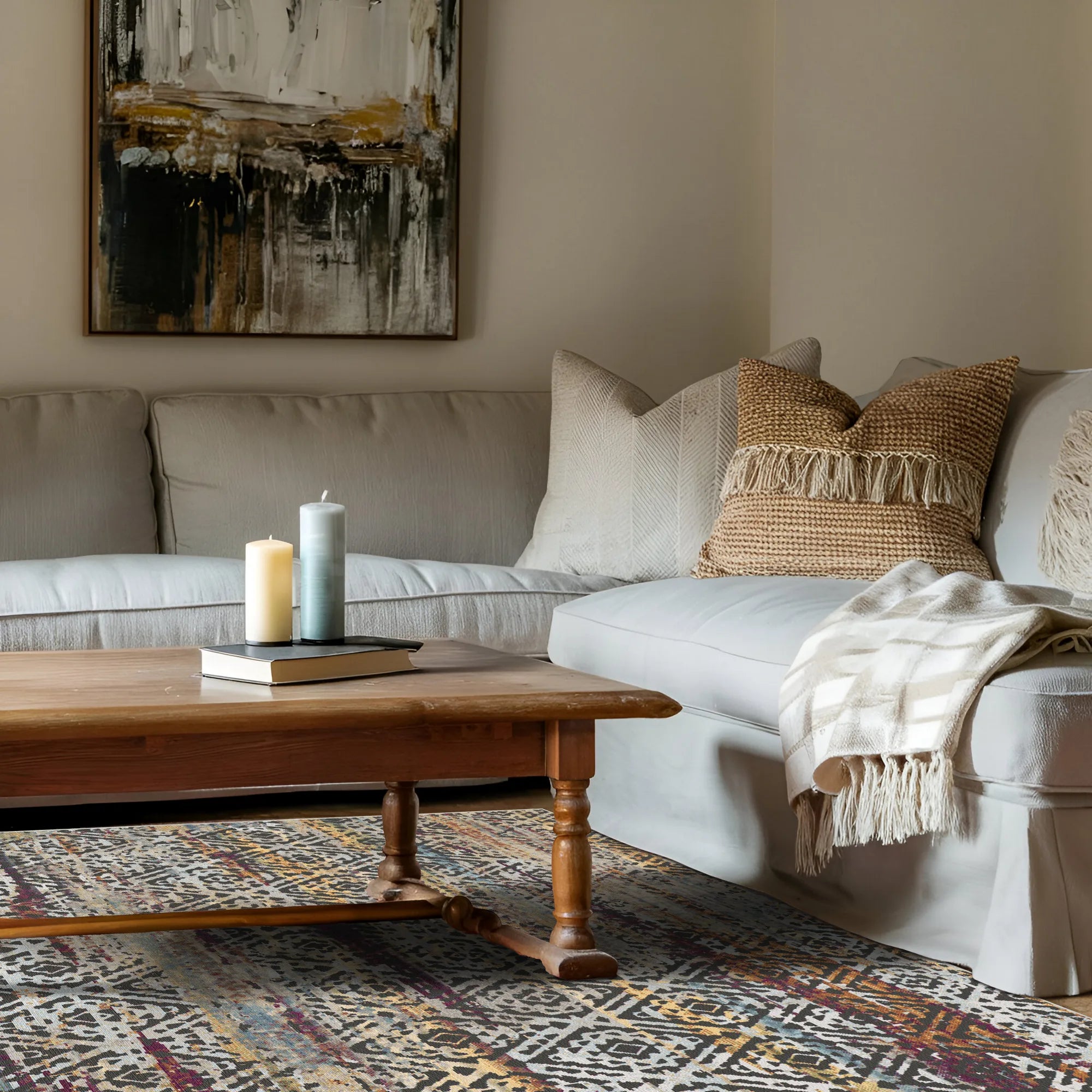 Vivid Solstice Geometric Rug