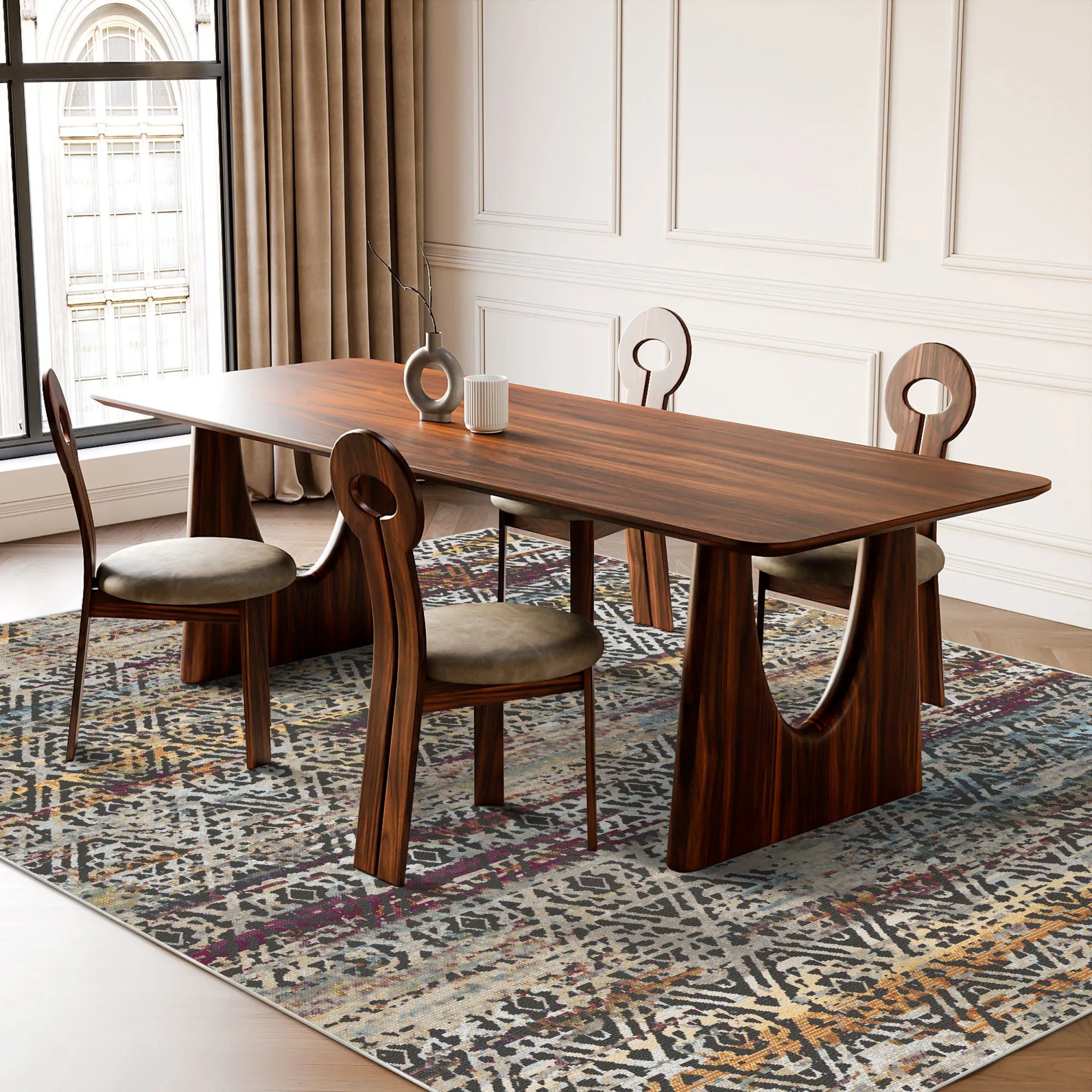 Vivid Solstice Geometric Rug