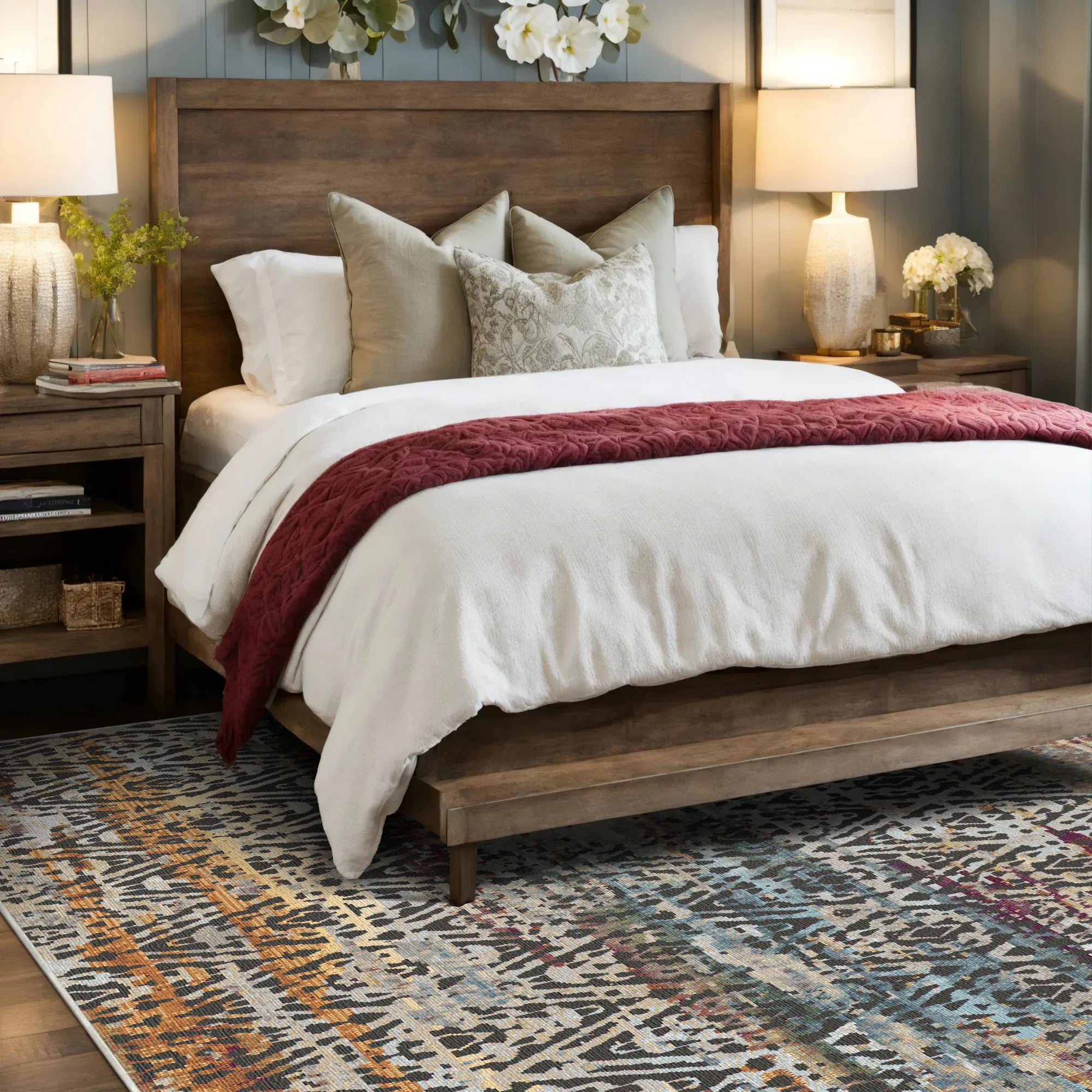 Vivid Solstice Geometric Rug