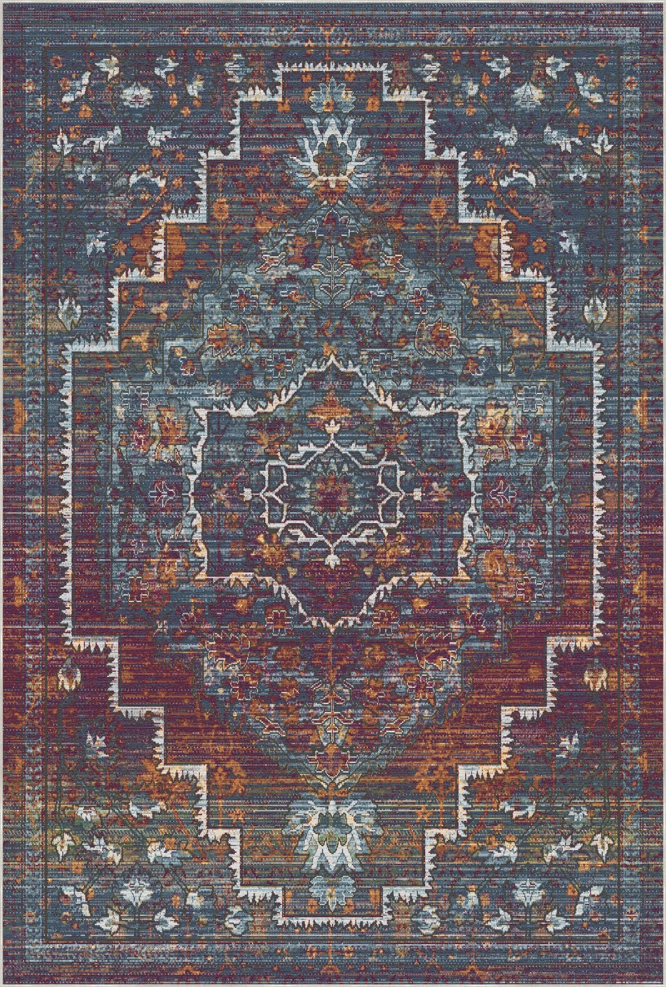 Nocturnal Stepped Medallion Rug