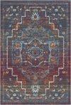 Nocturnal Stepped Medallion Rug Plum