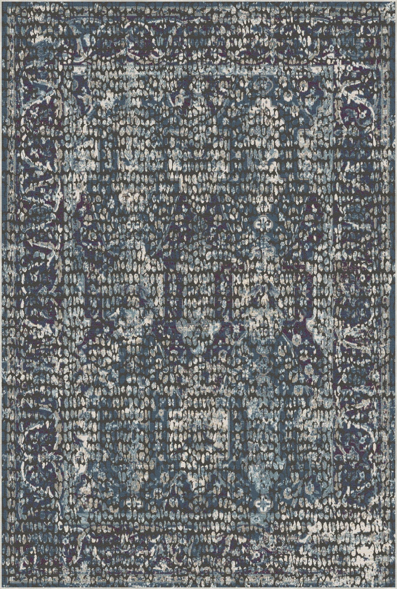 Celestial Frost Pointillist Rug