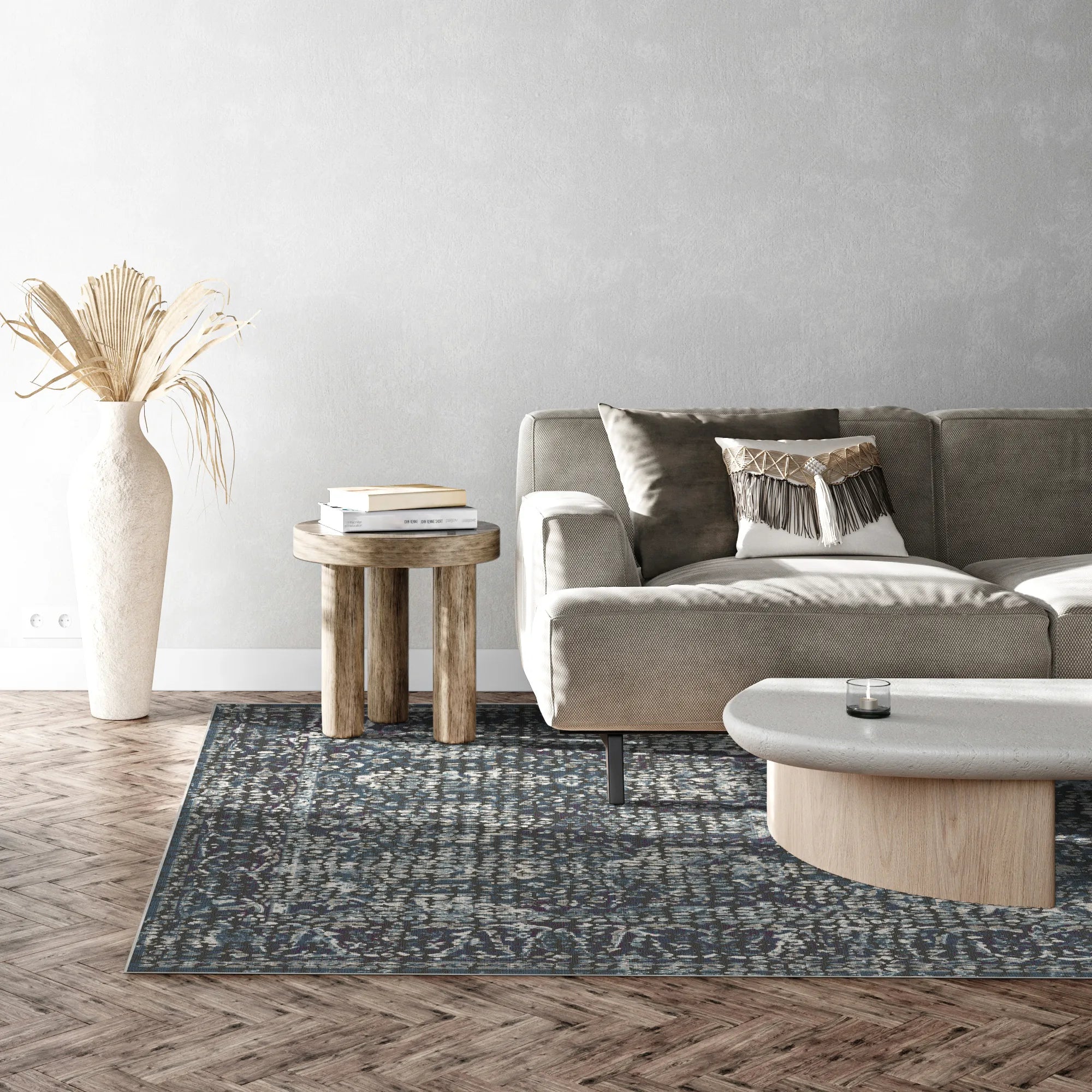 Celestial Frost Pointillist Rug