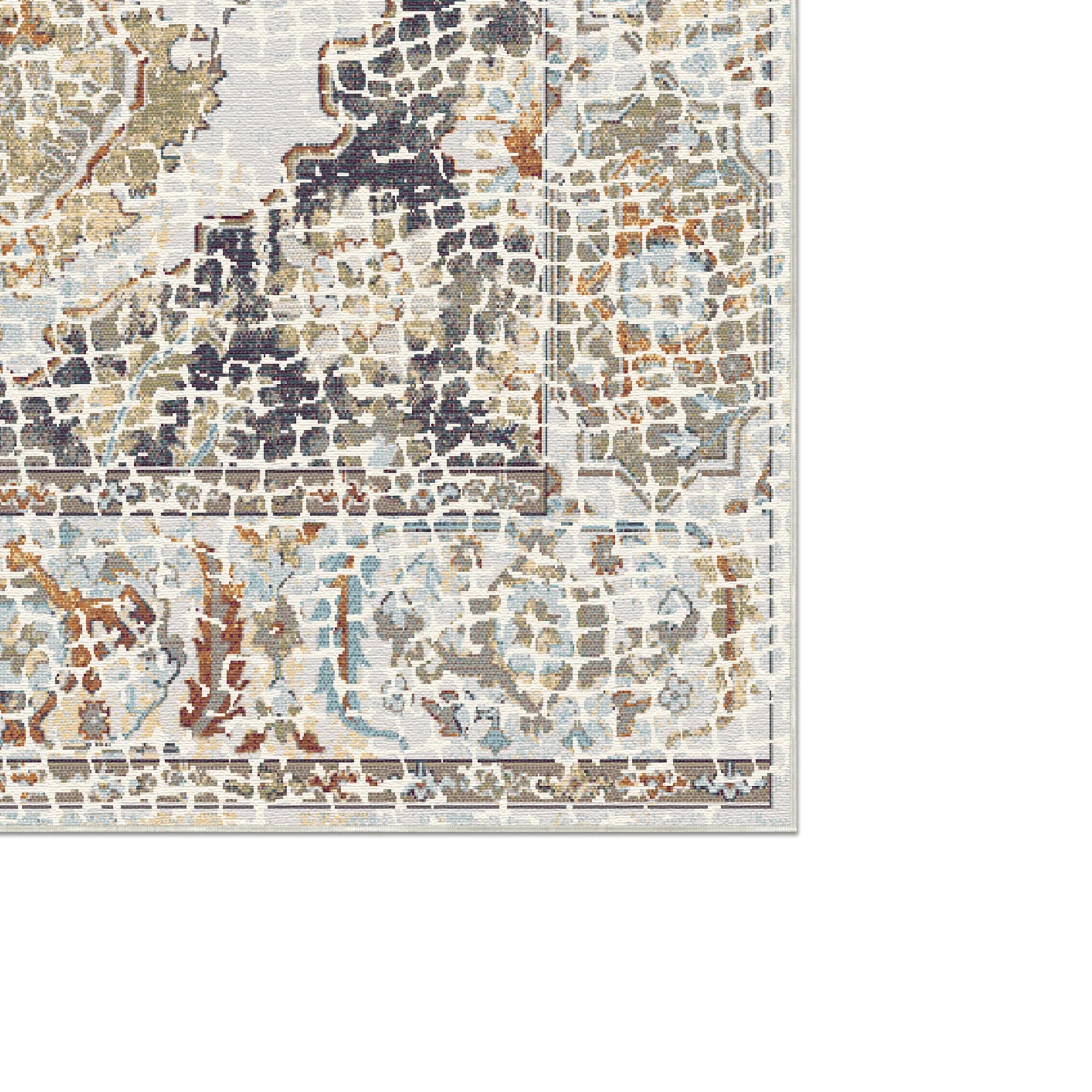 Azure Mosaic Arbour Rug