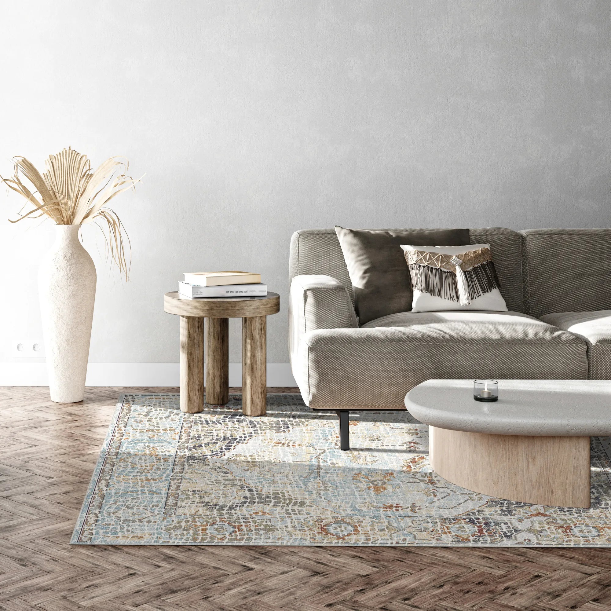 Azure Mosaic Arbour Rug