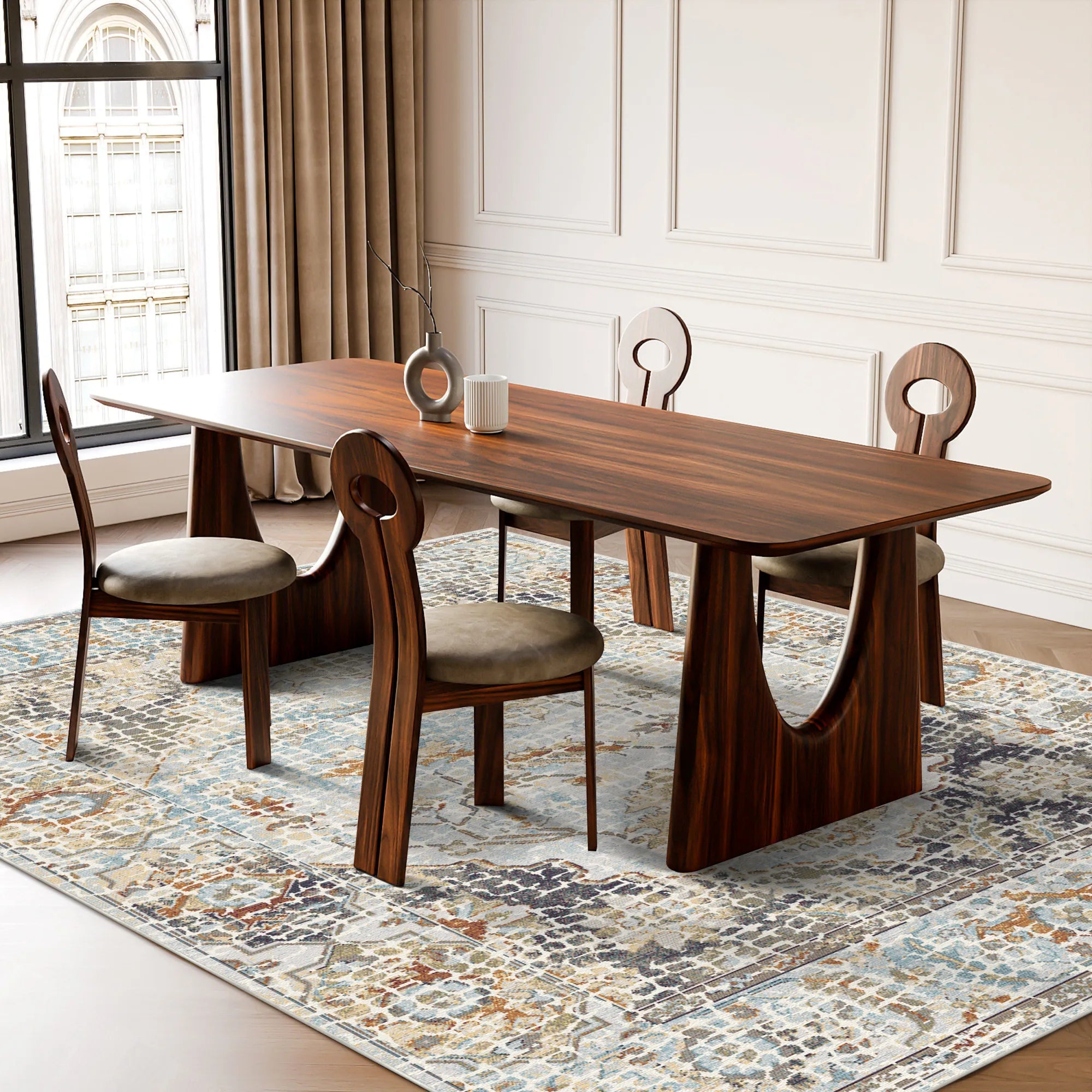 Azure Mosaic Arbour Rug