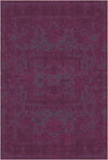 Sovereign Magenta Erased Medallion Rug Plum