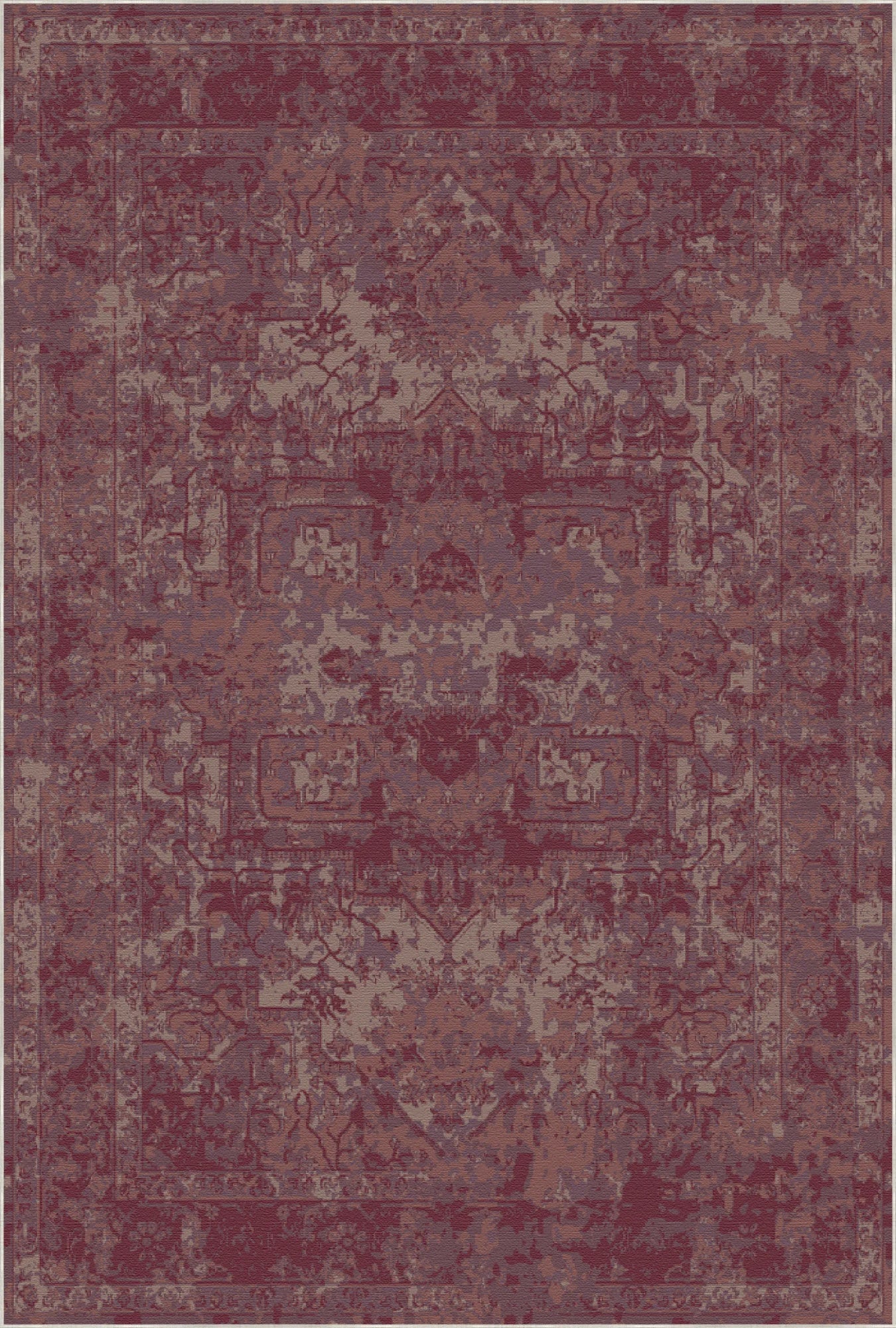 Sienna Ember Erased Medallion Rug