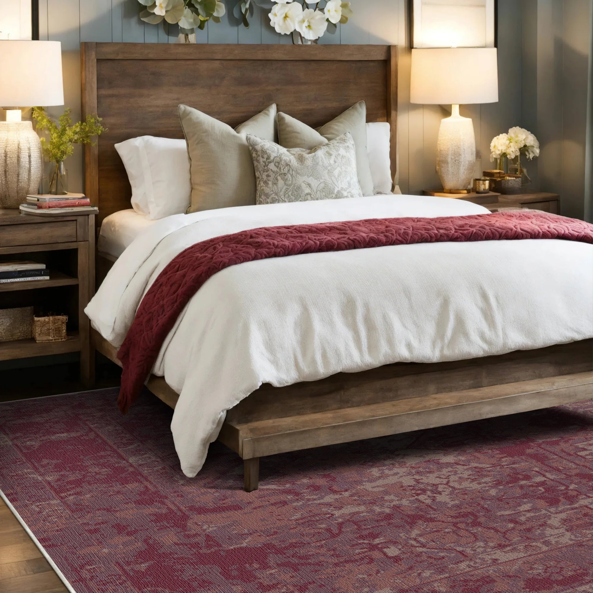 Sienna Ember Erased Medallion Rug