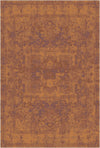 Amber Glow Erased Medallion Rug Orange